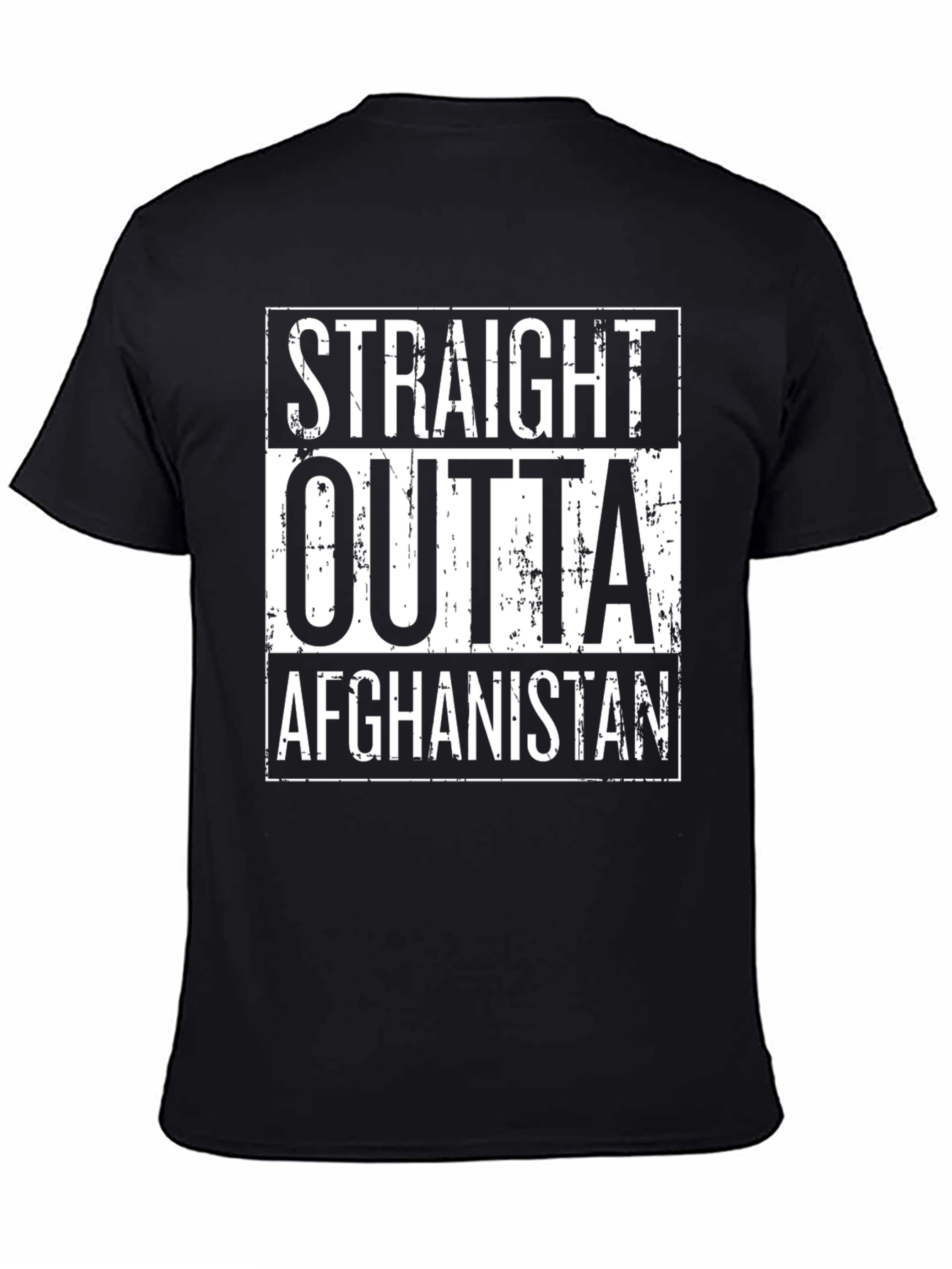 Black Straight Outta Afghanistan Graphic Tee view 4