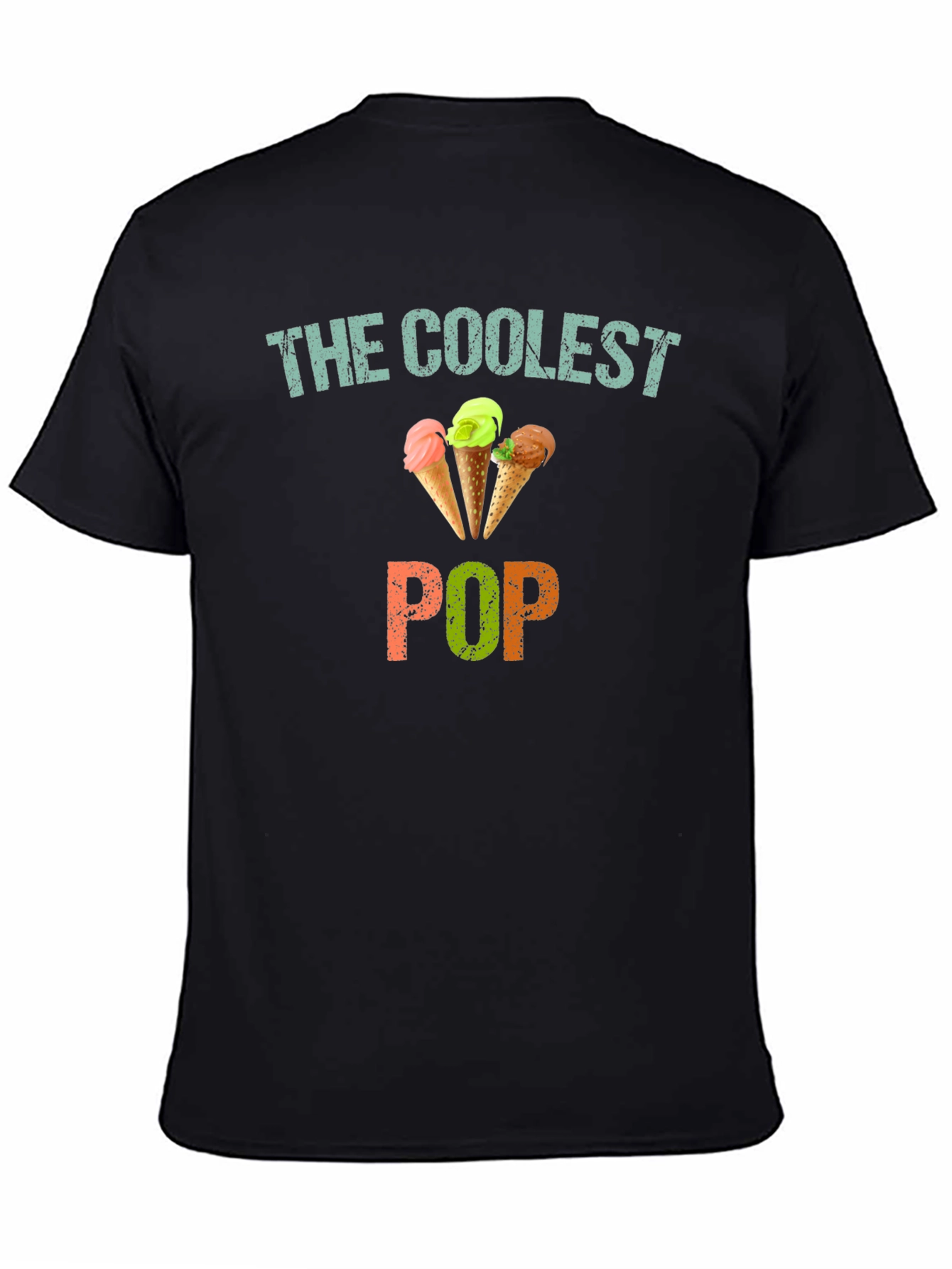 Black Coolest Pop Ice Cream T-Shirt - Fun Summer Tee view 4