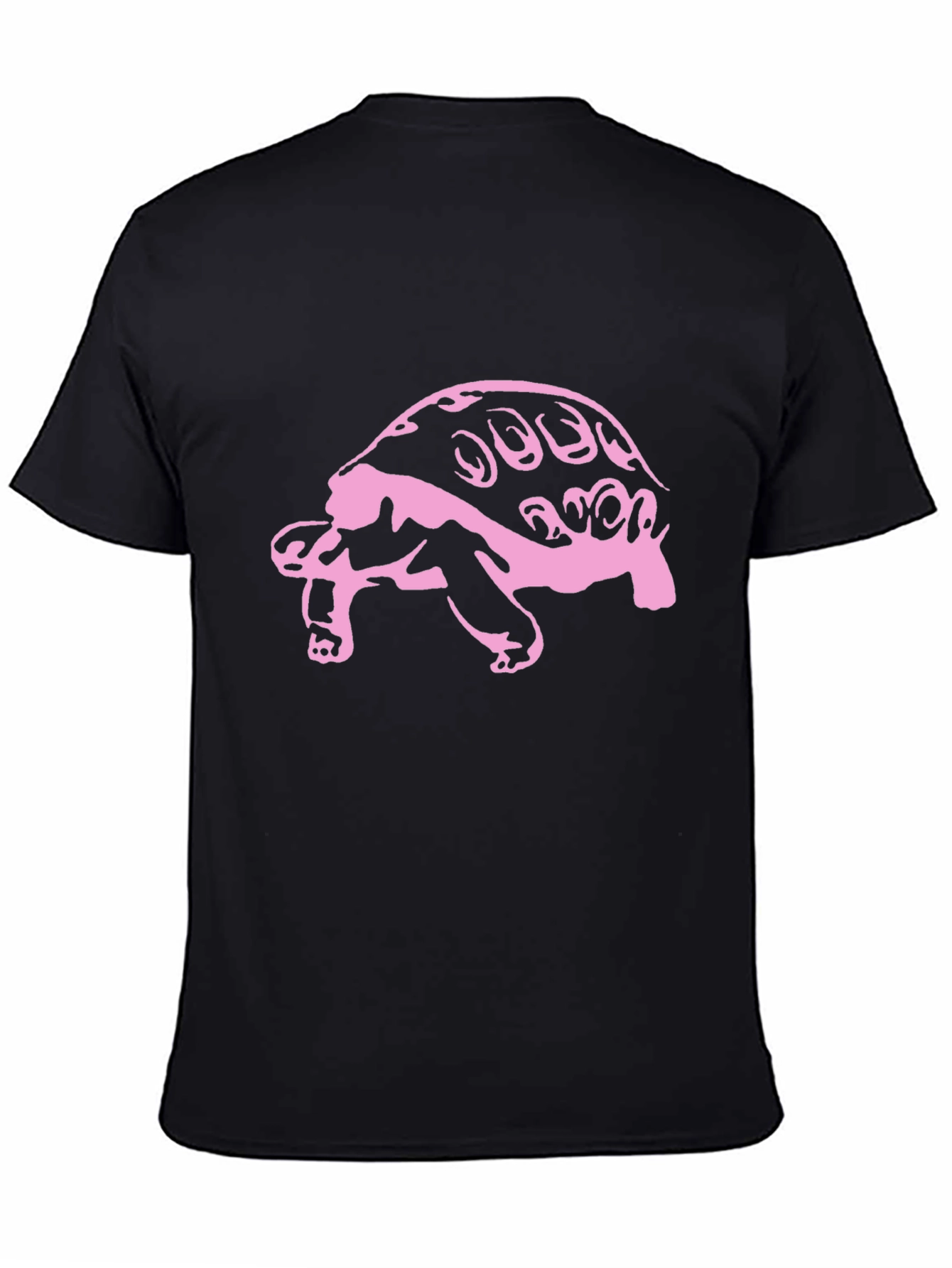 Black Pink Turtle Graphic Black Tee view 4