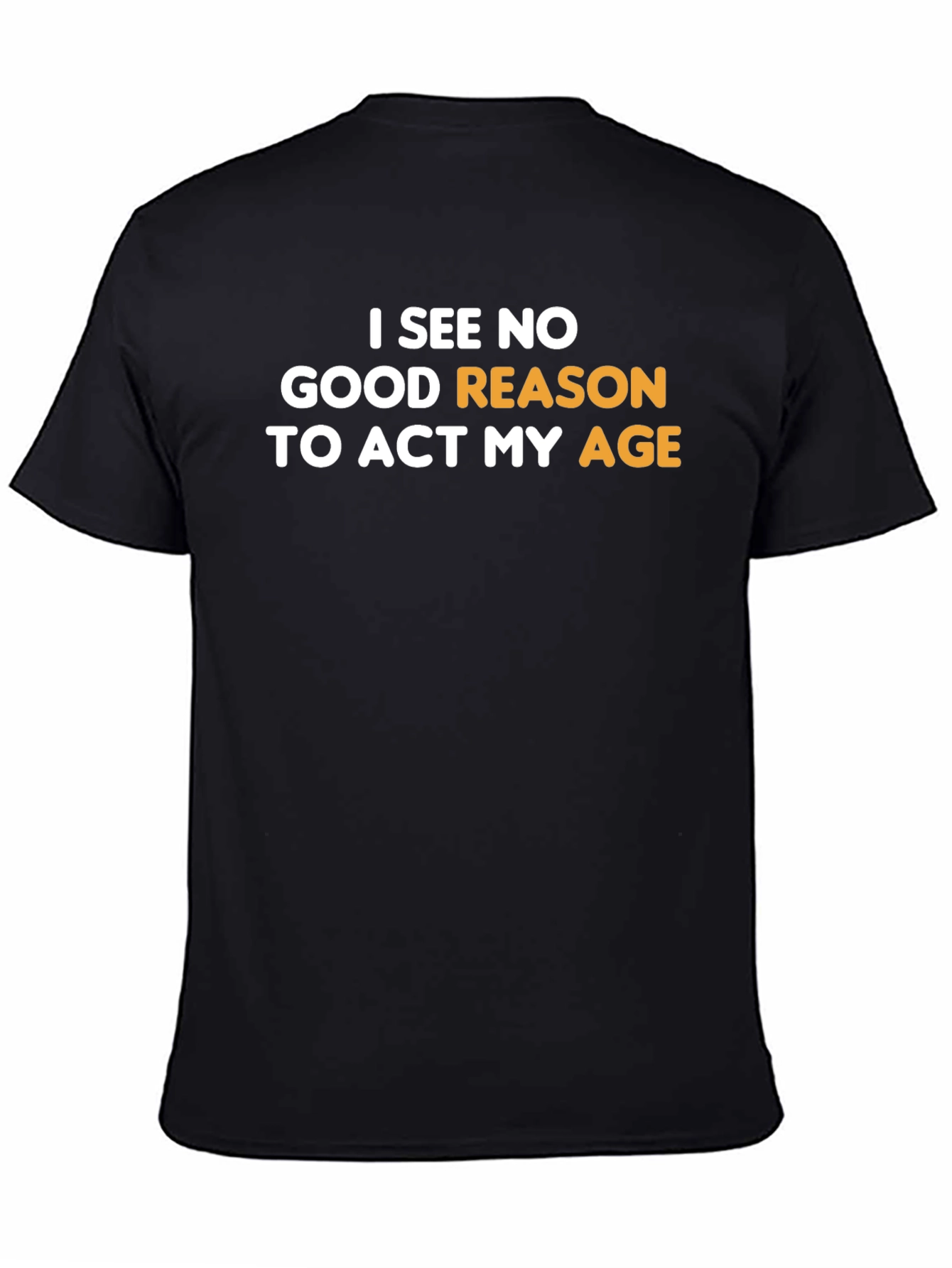 Black Humorous 'Act My Age' Graphic Tee - Black view 4