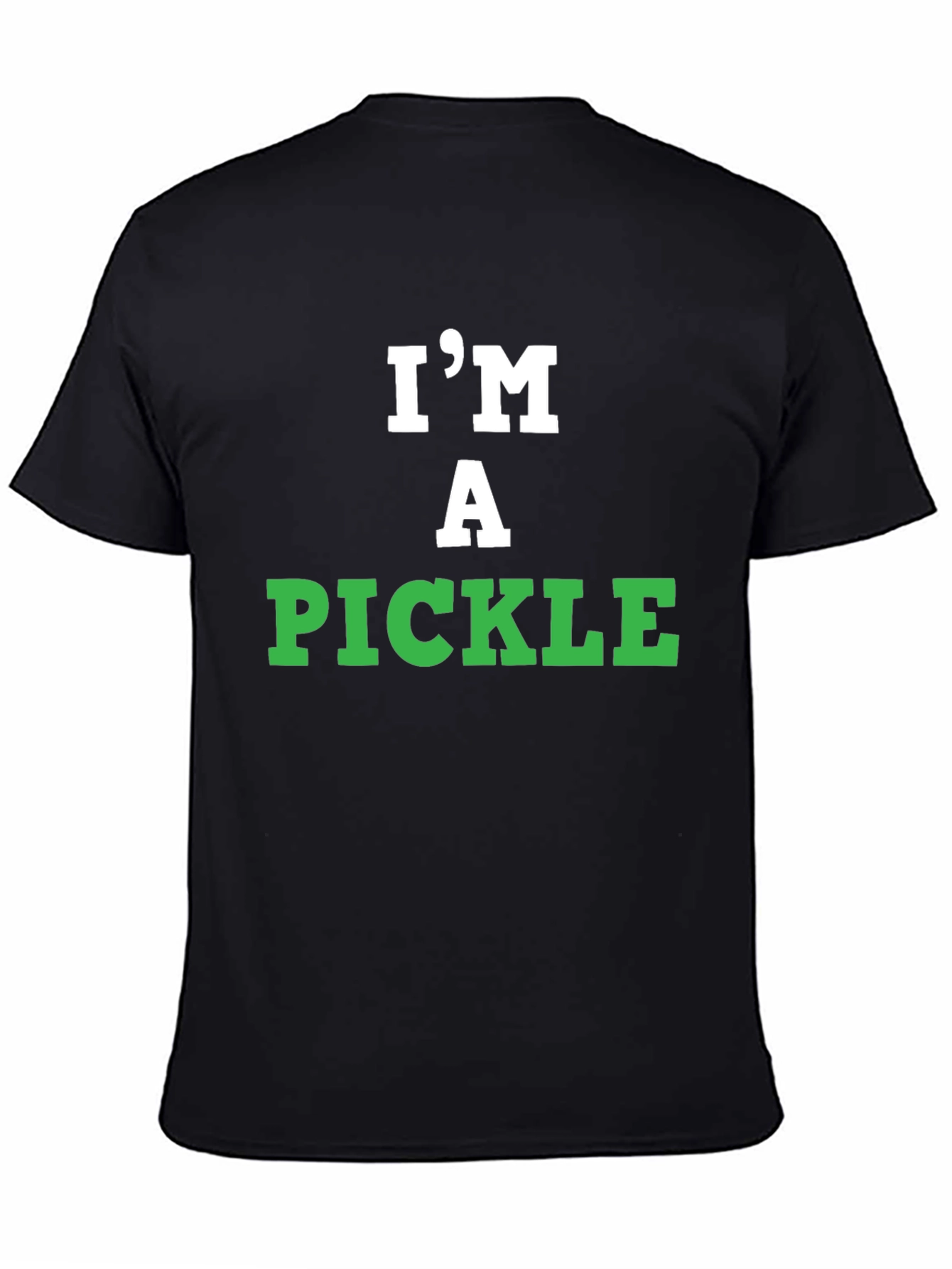 Black I'm A Pickle T-Shirt - Funny Graphic Tee view 4