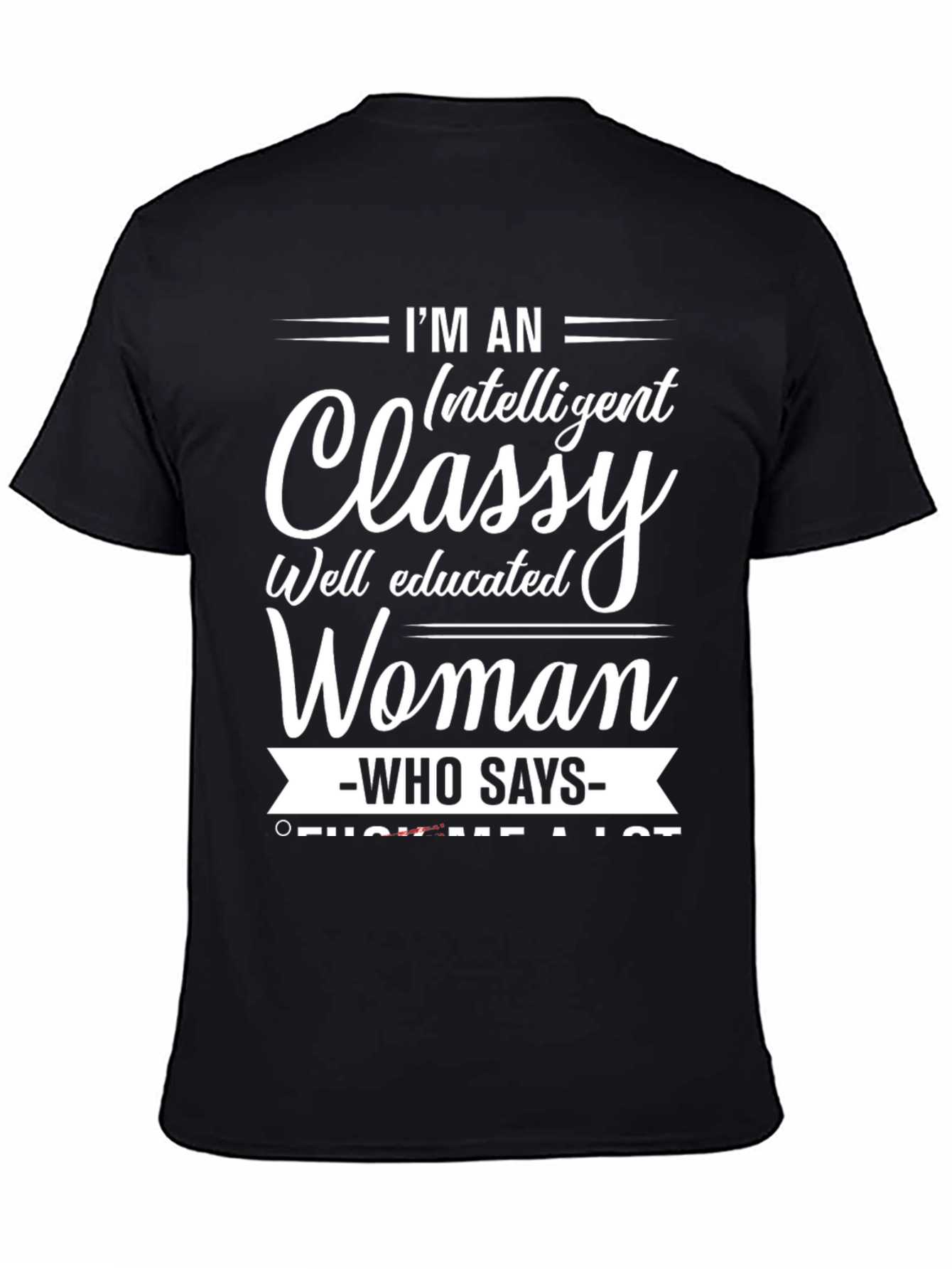 Black Classy Woman Graphic Tee view 4