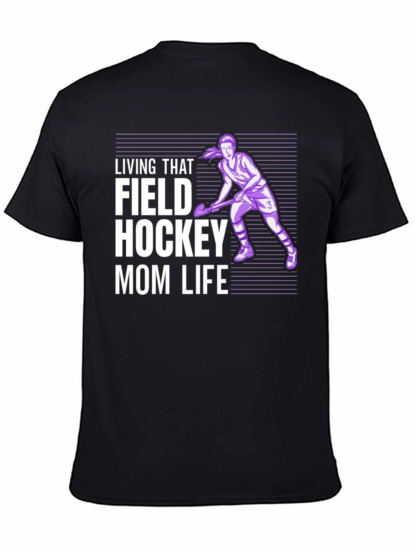 Black Field Hockey Mom Life Graphic Tee view 4
