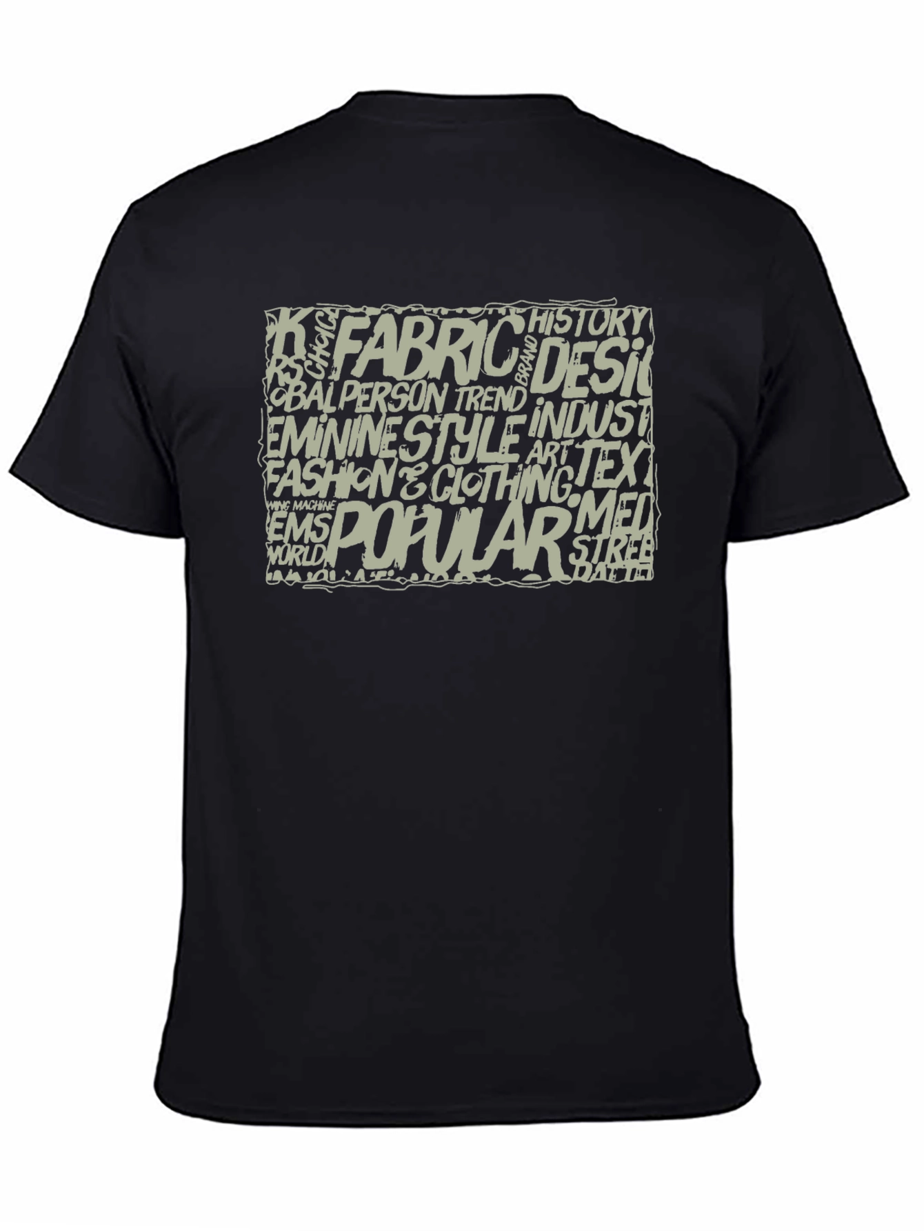 Black Word Art Graphic T-Shirt - Black view 4