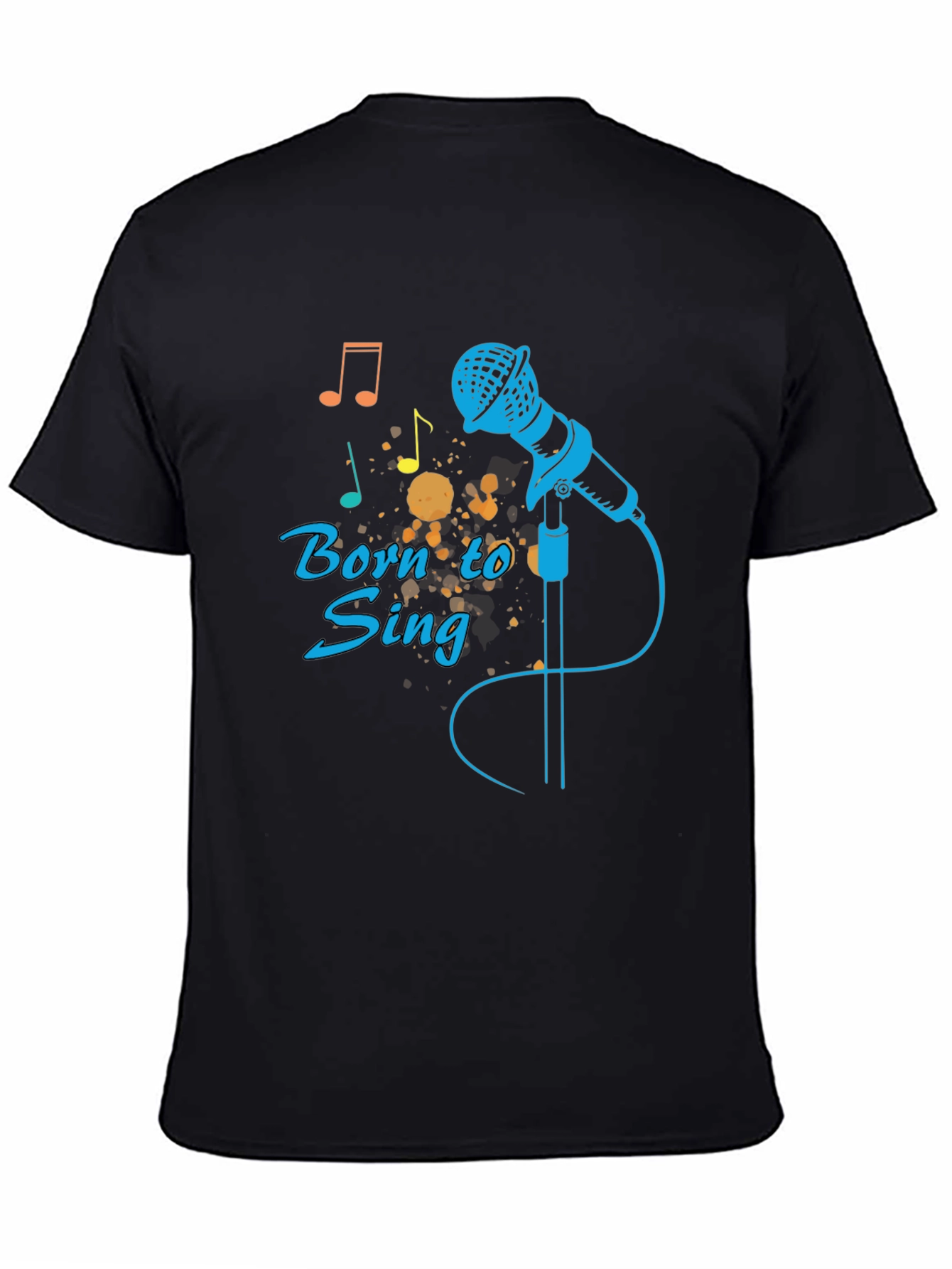 Black Born to Sing Black Graphic Tee view 4
