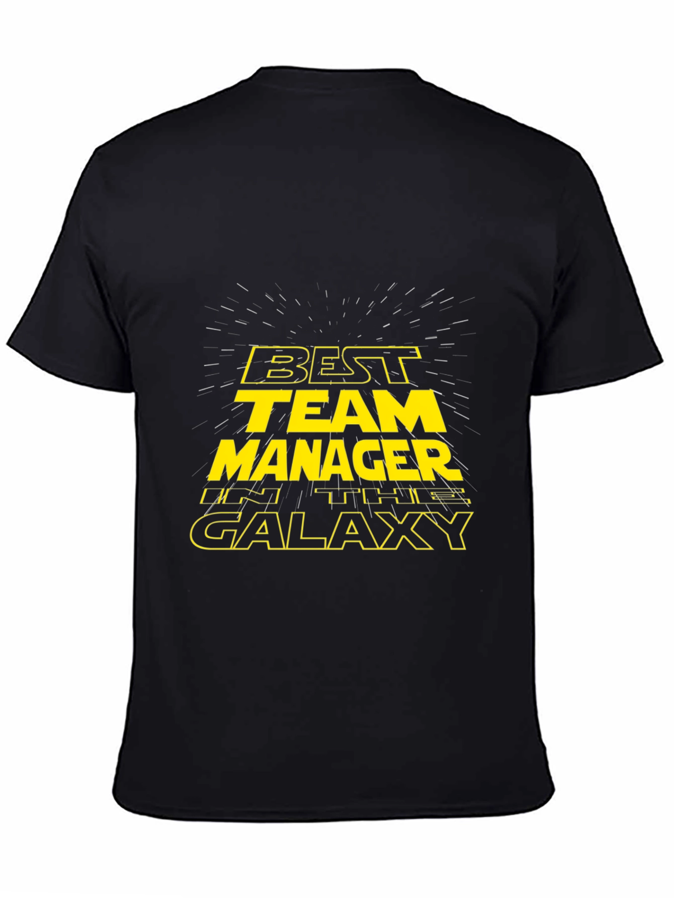 Black Best Team Manager in the Galaxy T-Shirt view 4