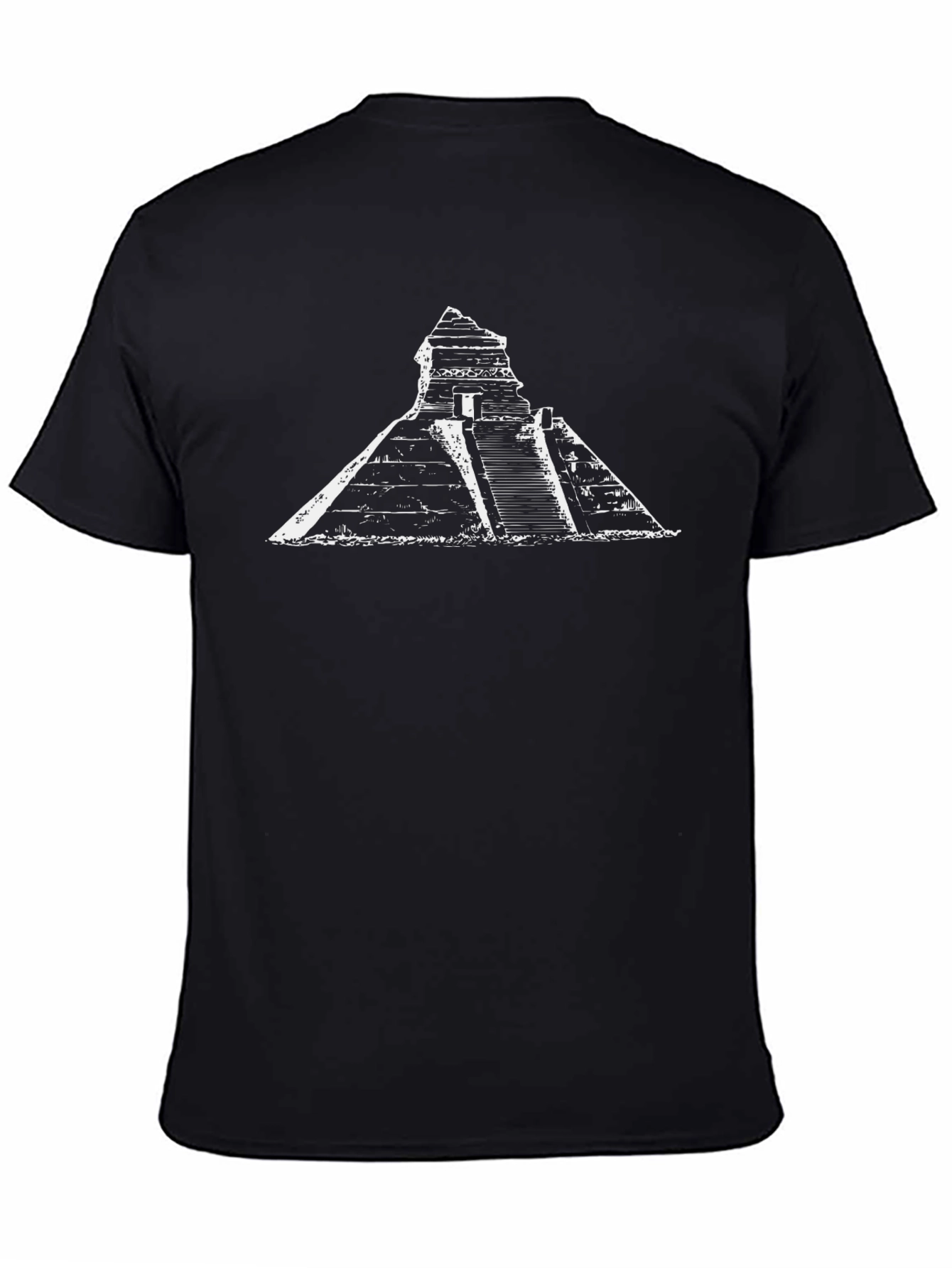 Black Mayan Pyramid T-Shirt - Black Graphic Tee view 4