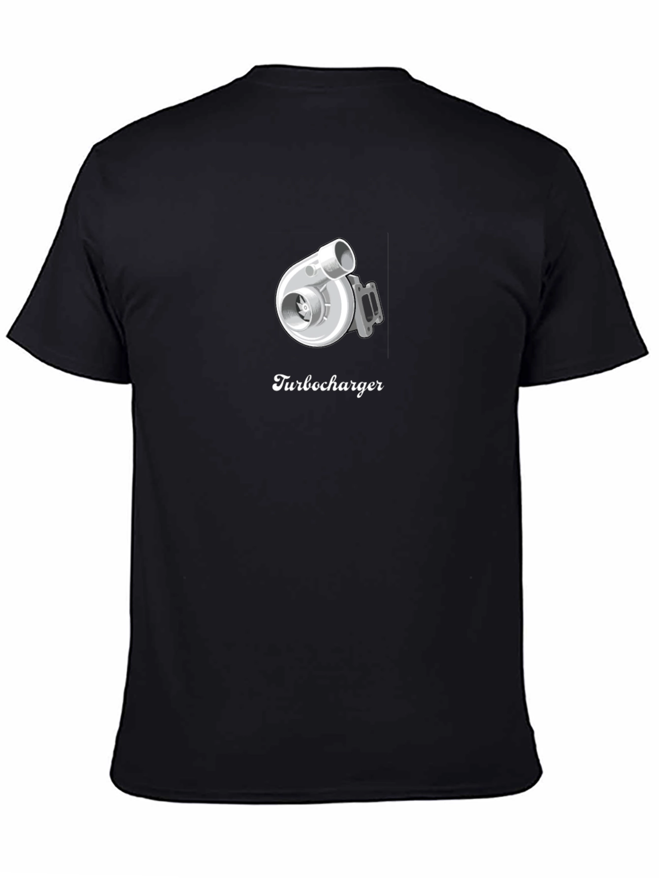 Black Turbocharger Graphic T-Shirt - Cool Automotive Design view 4