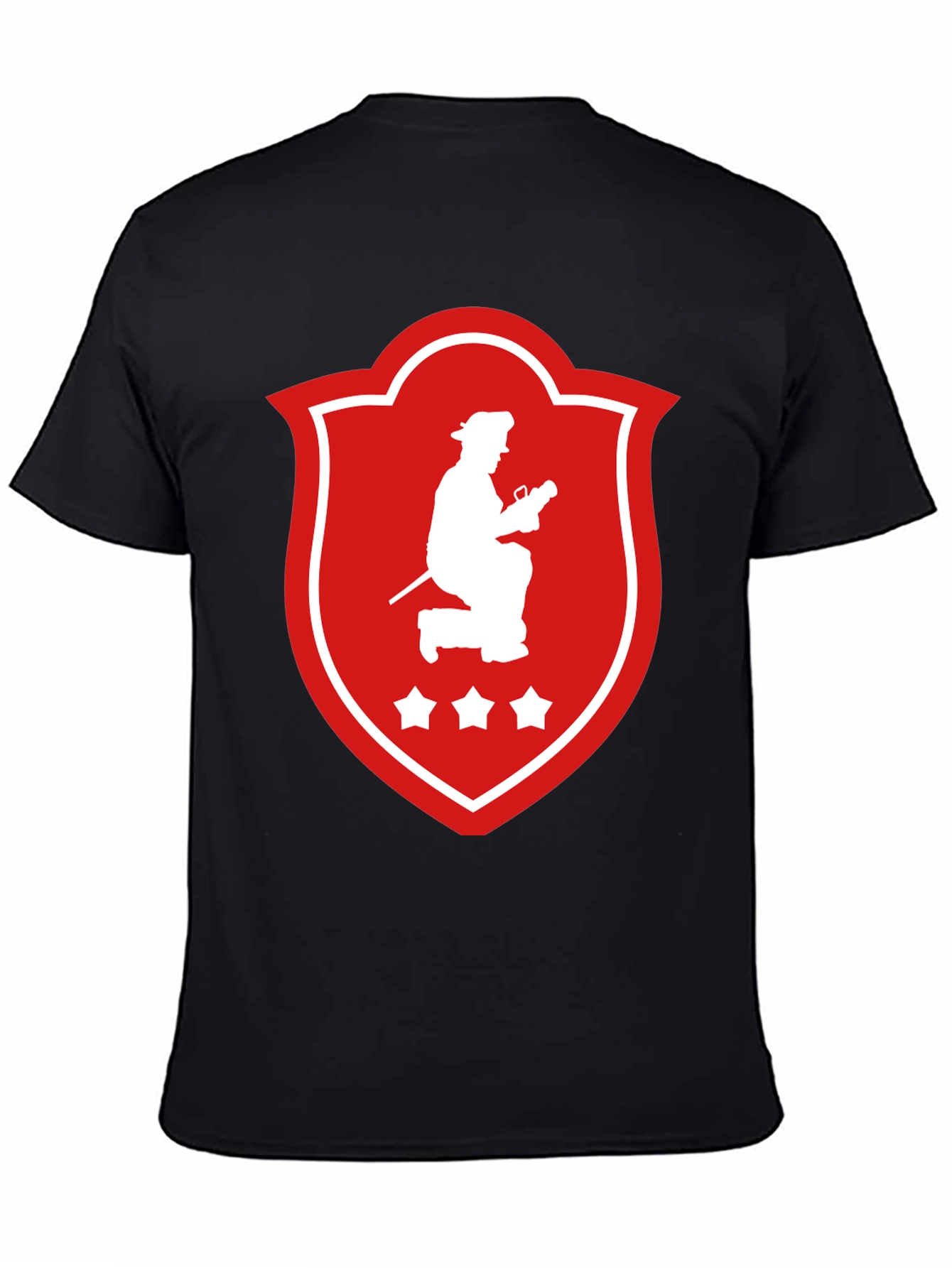 Black Firefighter Graphic T-Shirt view 4
