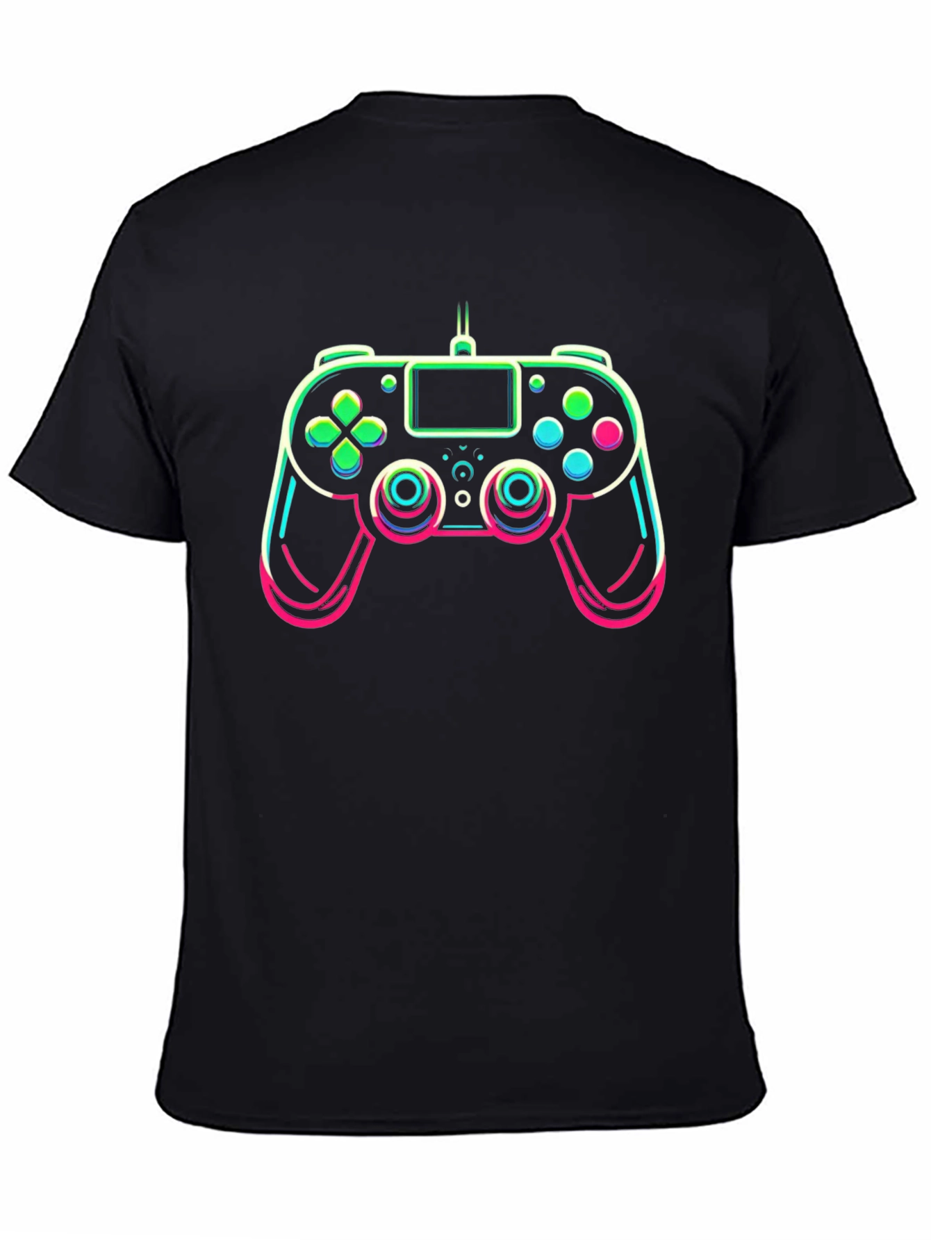 Black Gamer Controller Graphic Tee - Black view 4