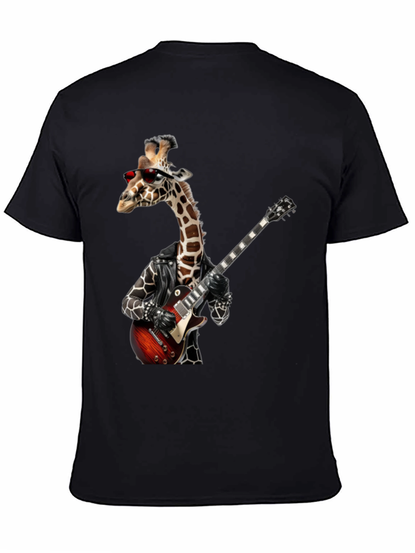 Black Giraffe Rocker Graphic Tee - Black view 4