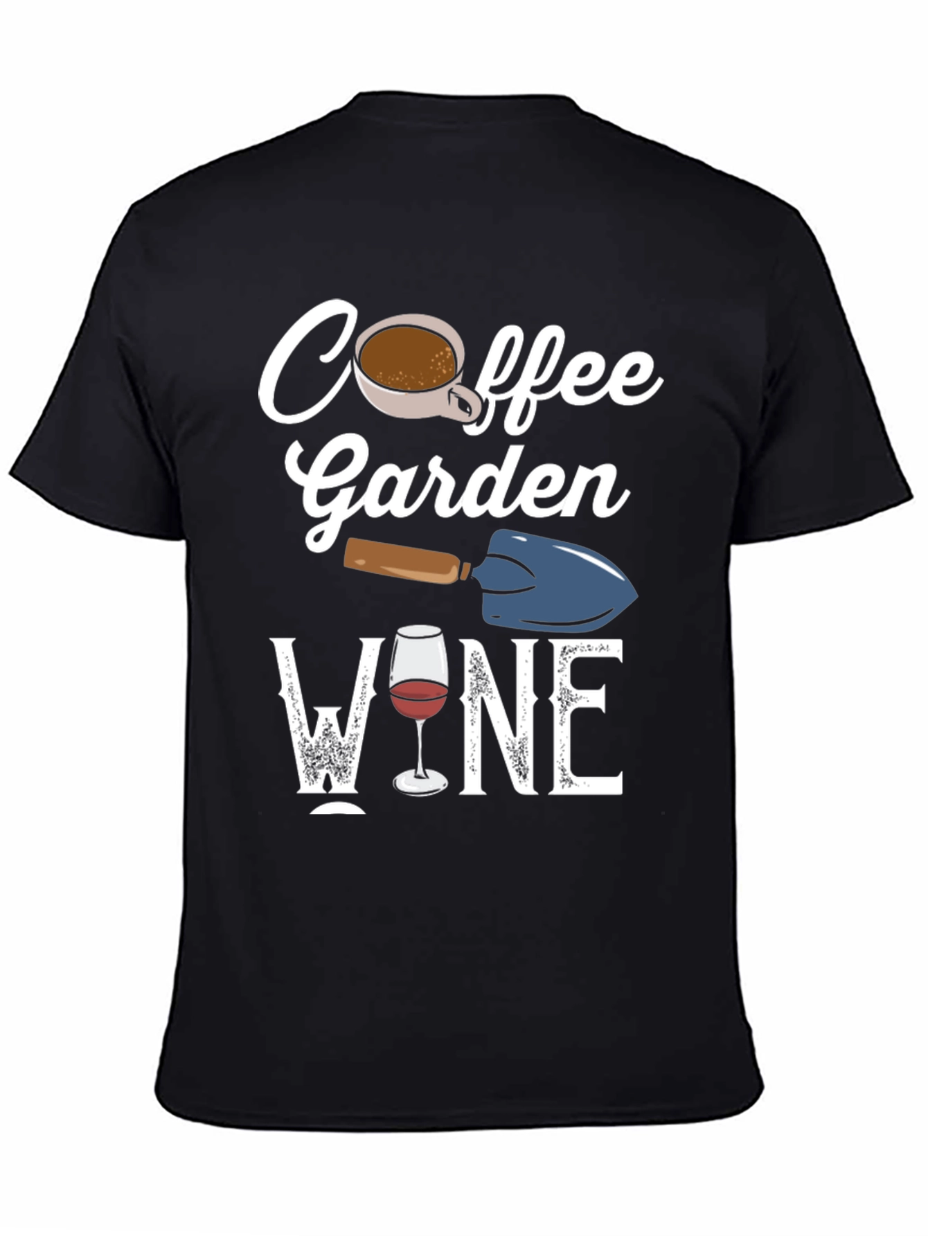Black Coffee Garden Wine T-Shirt view 4