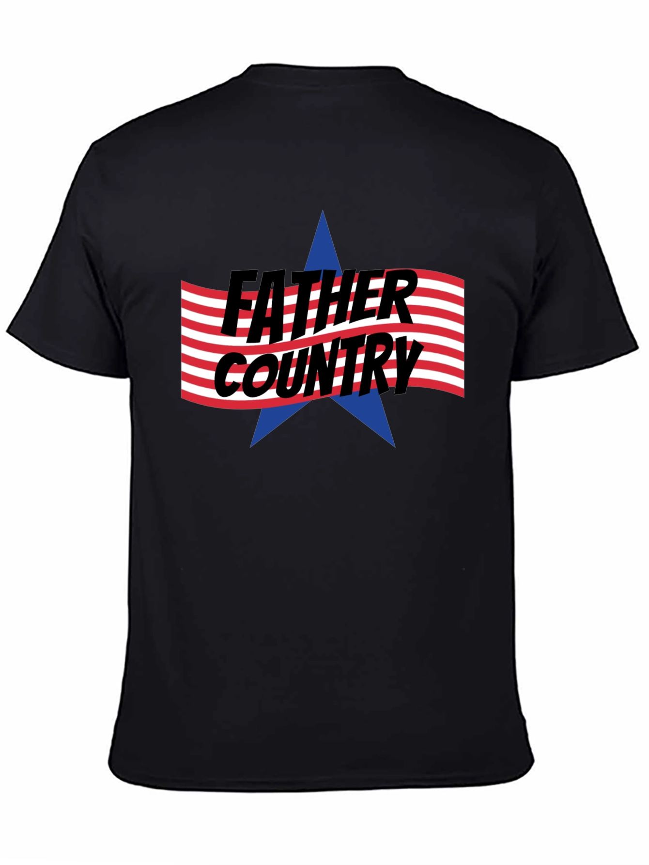 Black Father Country Patriotic T-Shirt view 4