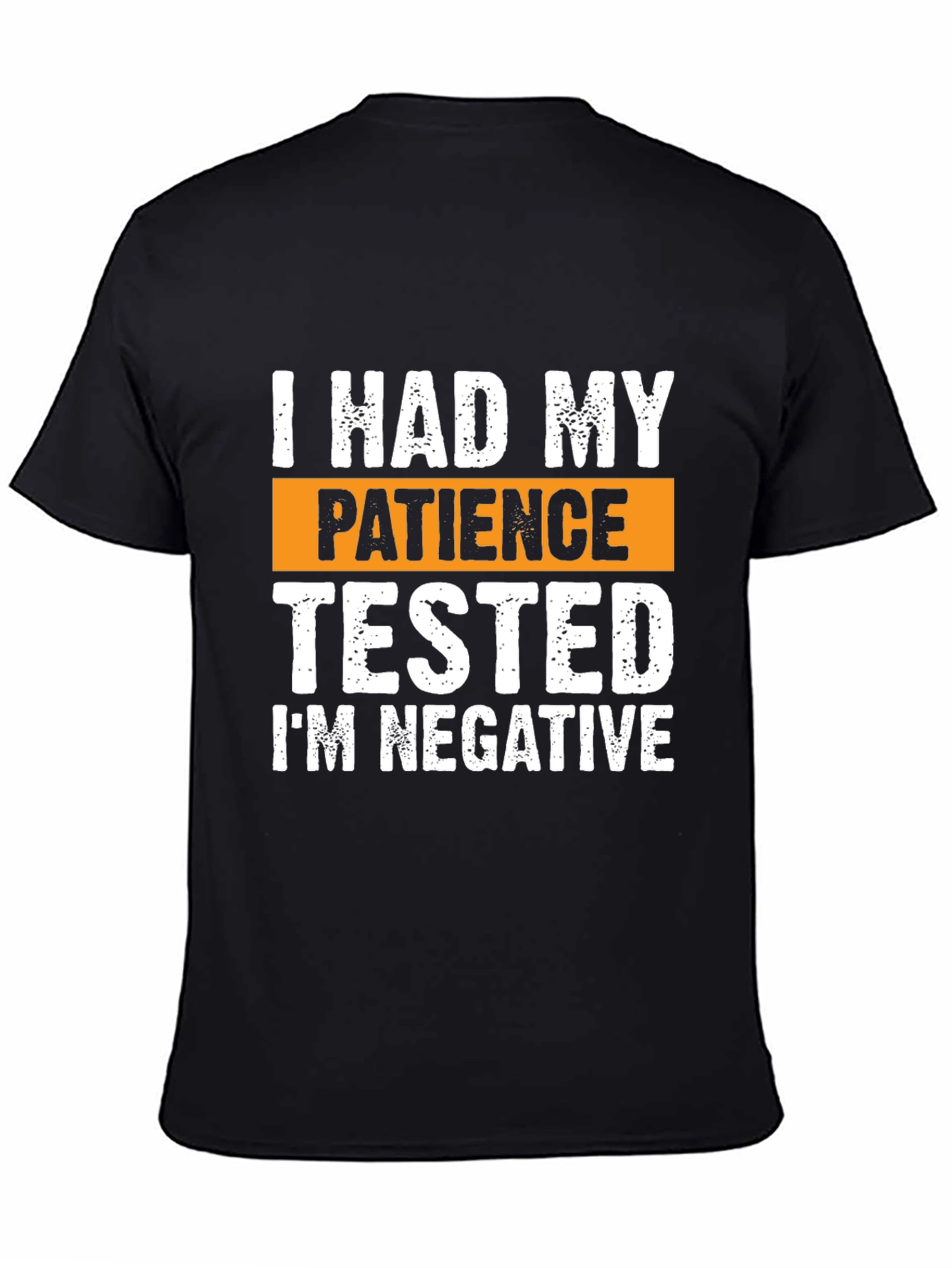 Black I Had My Patience Tested Graphic Tee view 4