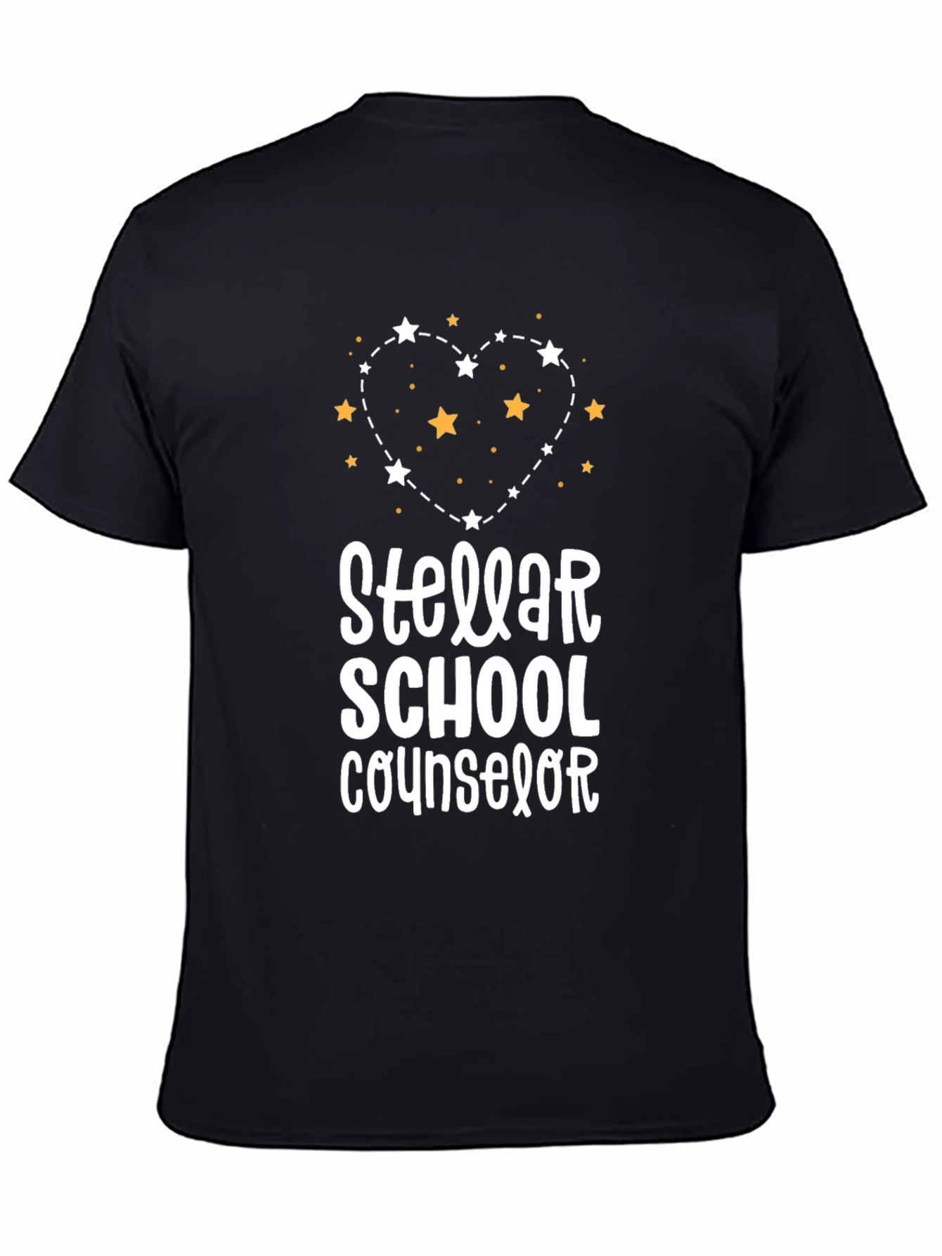 Black Stellar School Counselor Graphic Tee view 4
