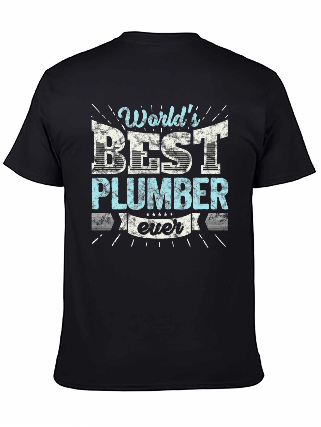 Black World's Best Plumber T-Shirt Funny Gift view 4