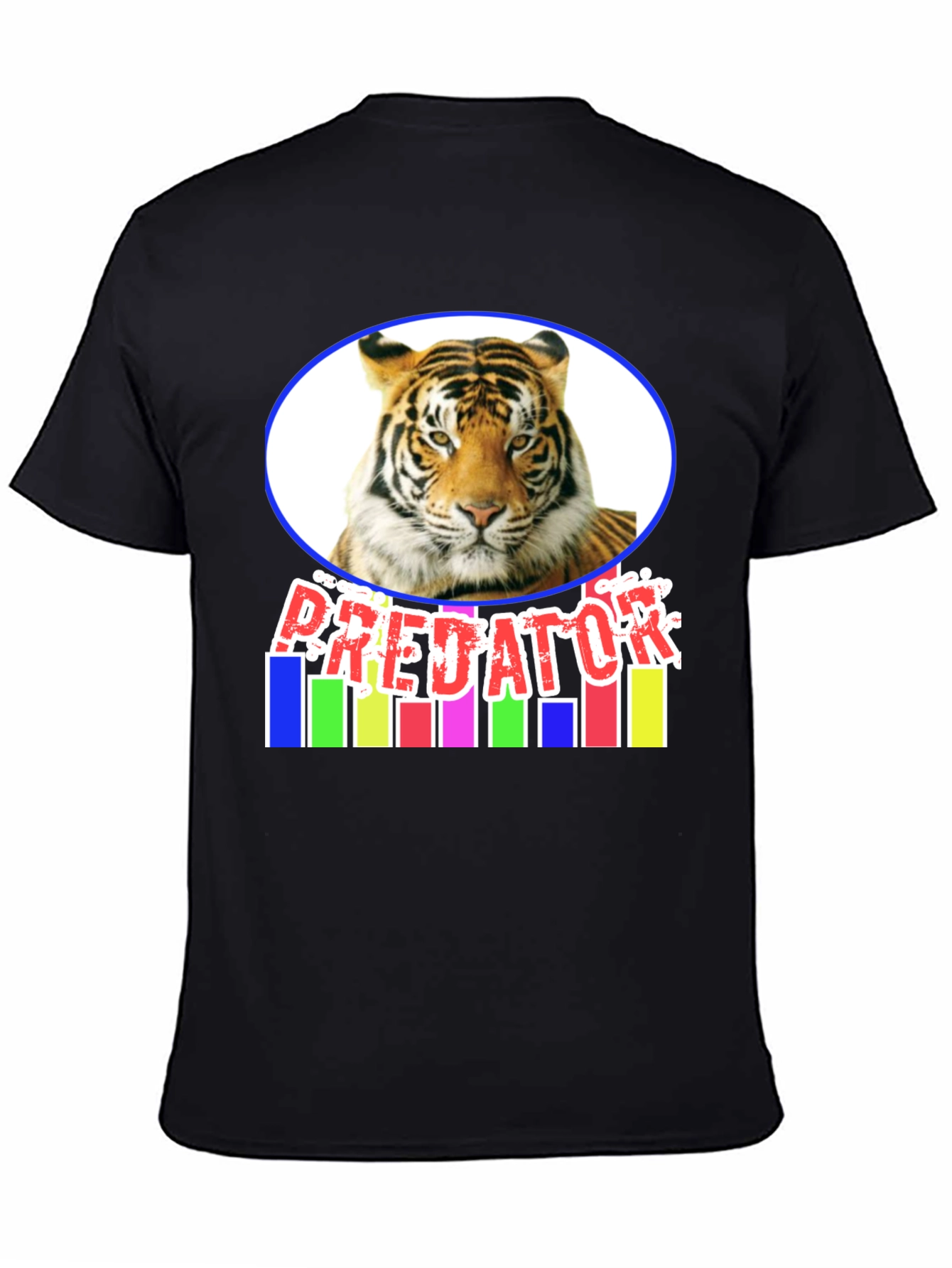 Black Predator Tiger Graphic Tee view 4