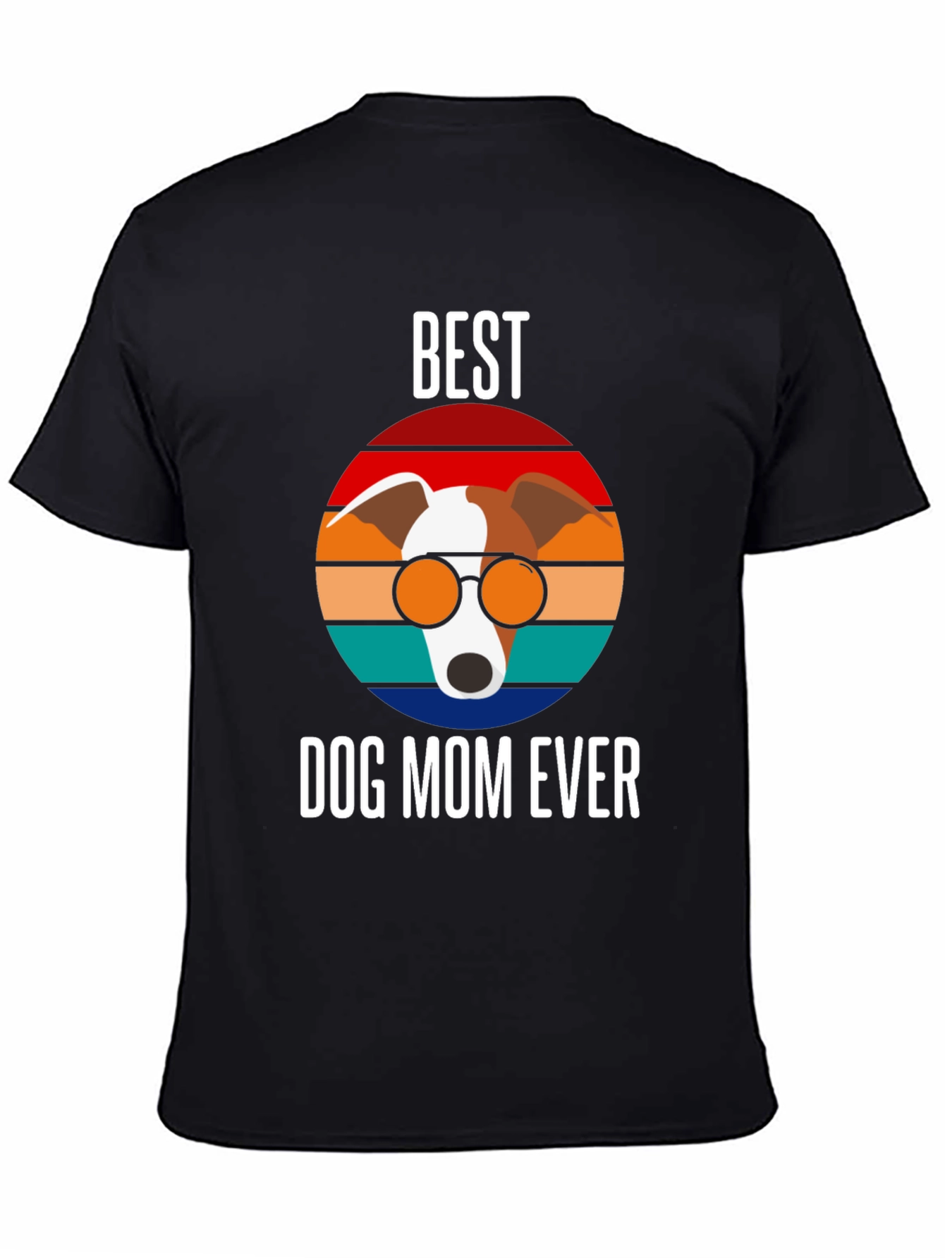 Black Best Dog Mom Ever Graphic Tee view 4