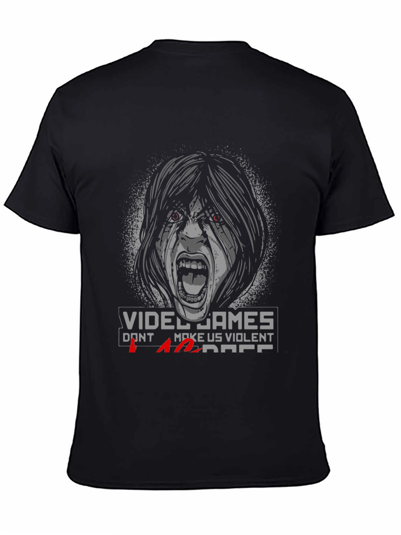 Black Video Games Don't Make Us Violent T-Shirt view 4