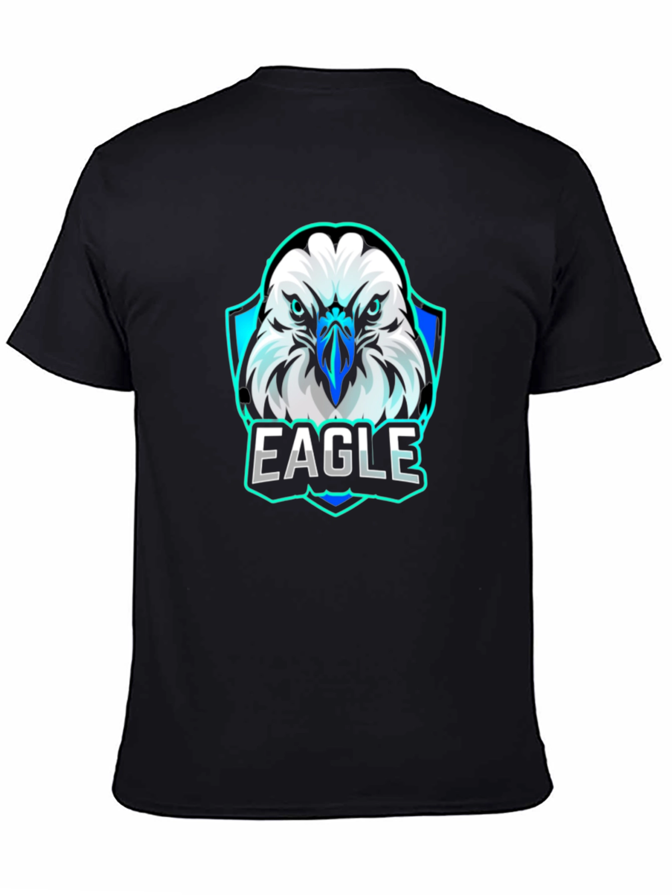 Black Eagle Graphic Print Crew Neck Tee - Cool Streetwear Style view 4
