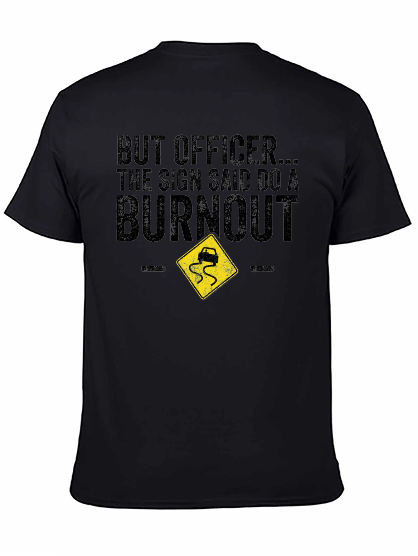 Black But Officer Burnout Graphic Tee view 4