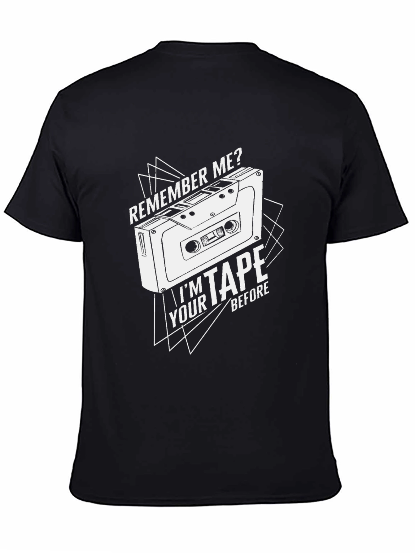 Black Remember Me? Retro Cassette Tape Graphic T-Shirt view 4