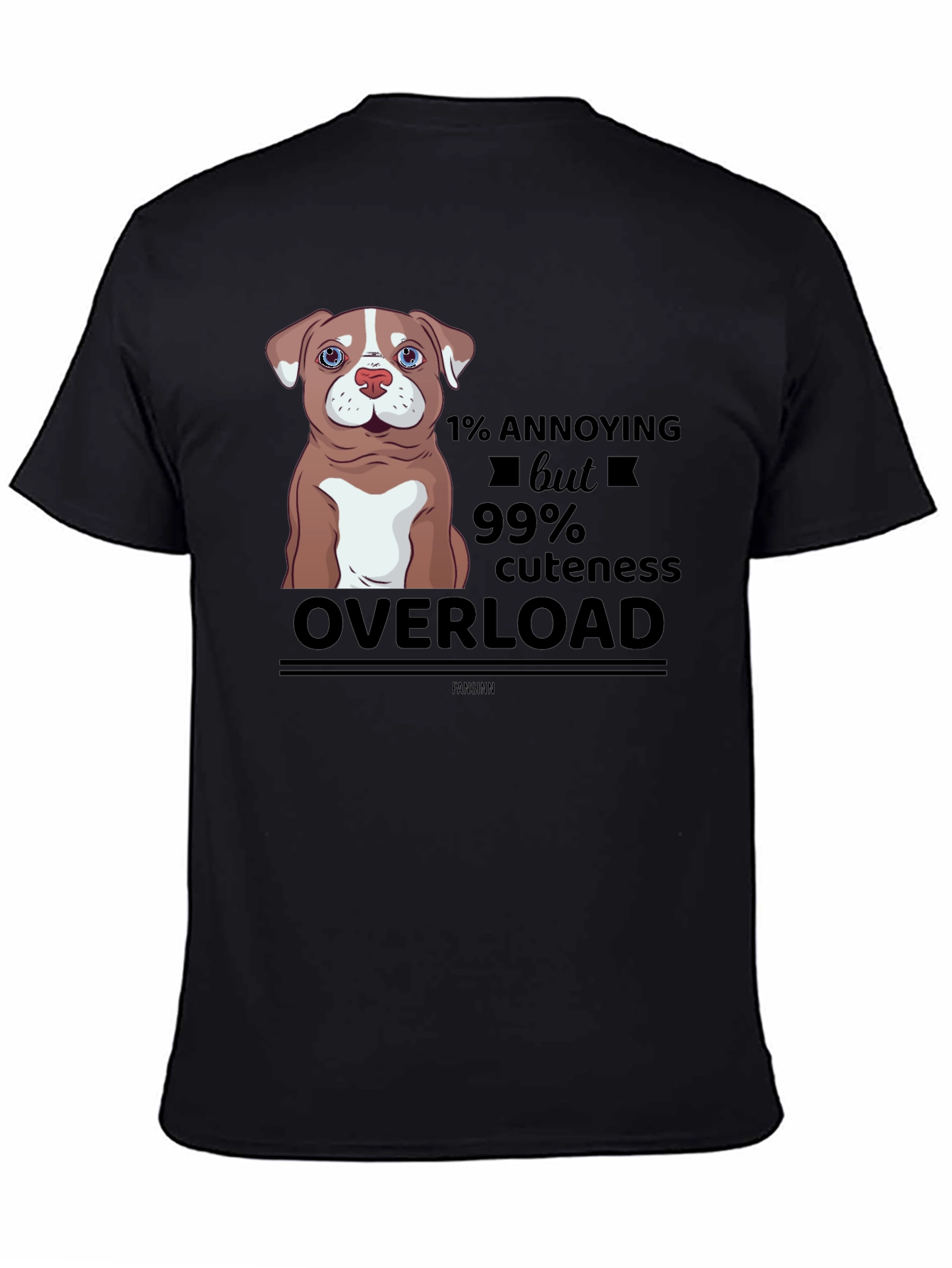 Black Annoying But Cute Dog Graphic T-Shirt view 4