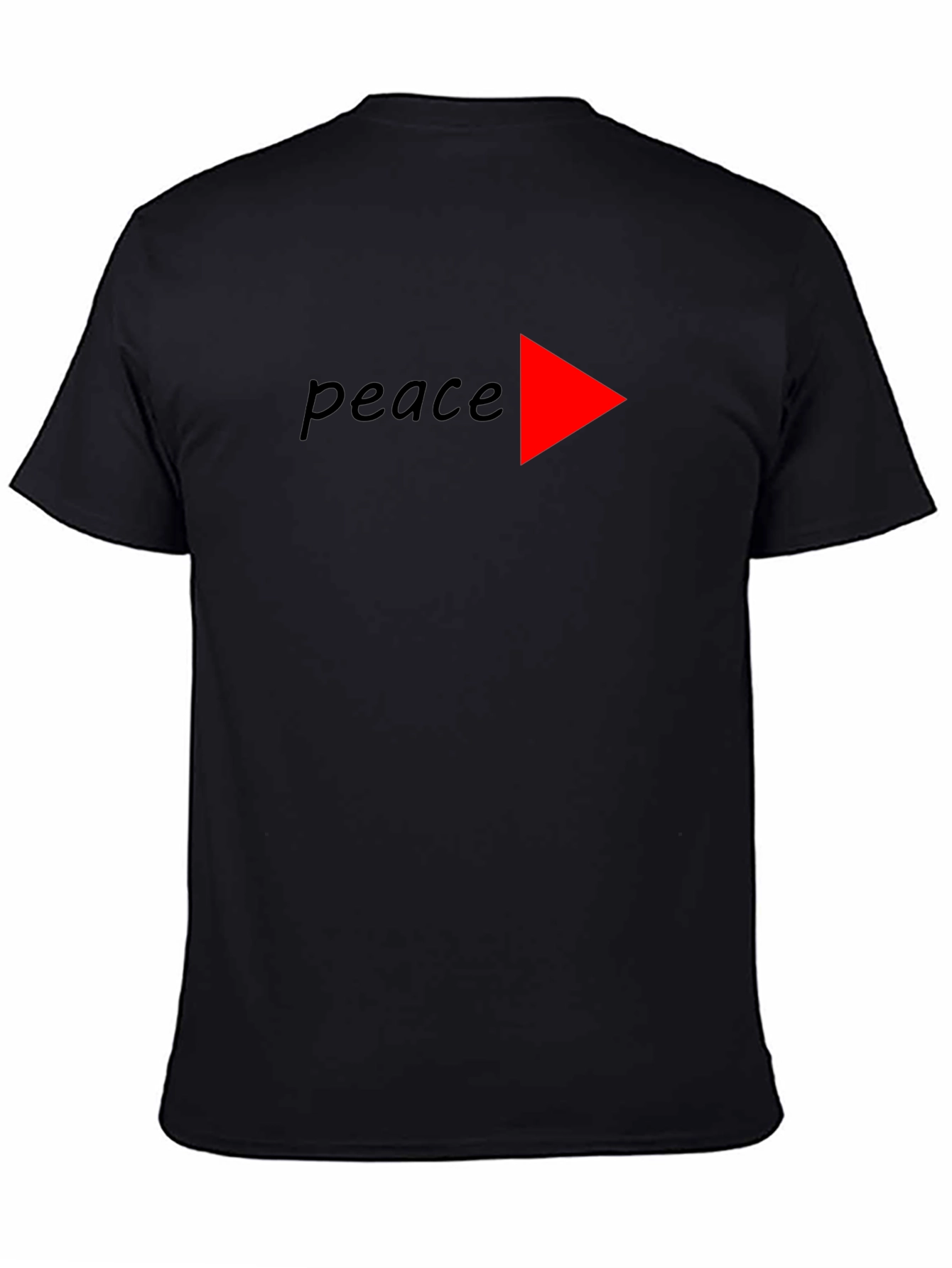 Black Peace Sign T-Shirt - Modern Graphic Tee view 4