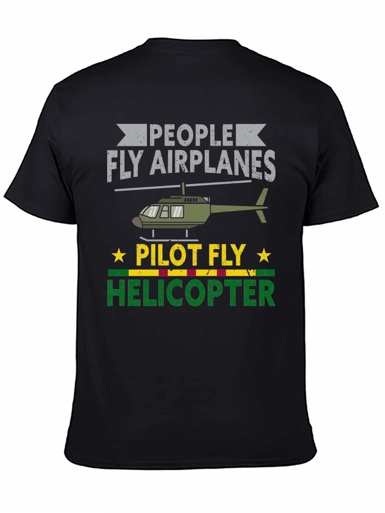 Black People Fly Airplanes Pilot Fly Helicopter T-Shirt view 4