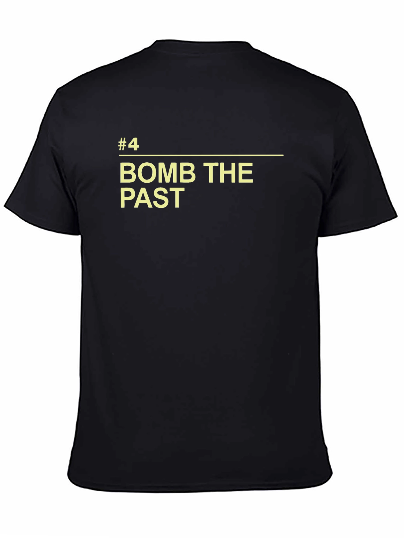 Black Bomb the Past Graphic Tee - Men's Black T-Shirt view 4