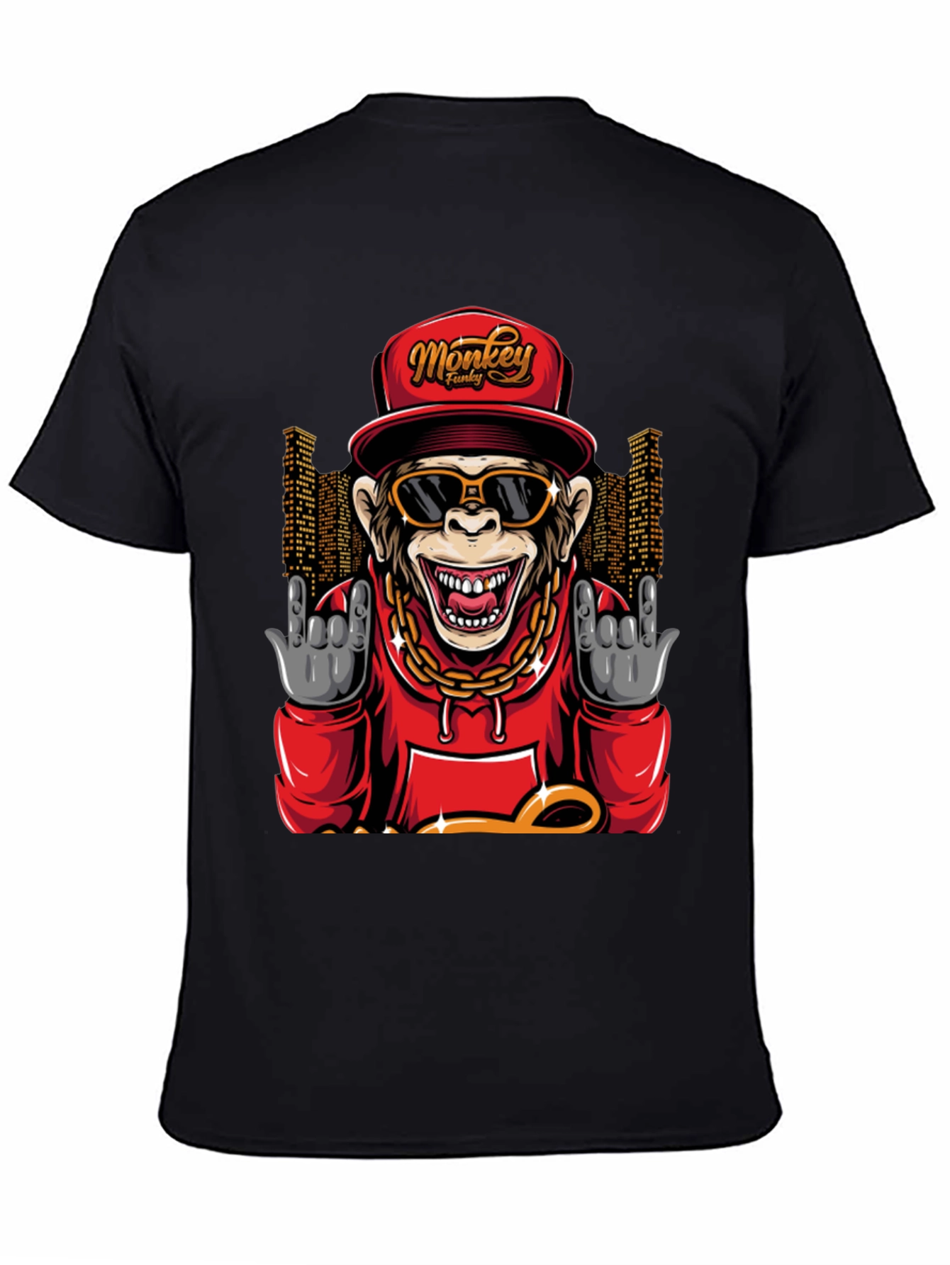 Black Monkey Funky Graphic Tee - Cool Urban Style view 4