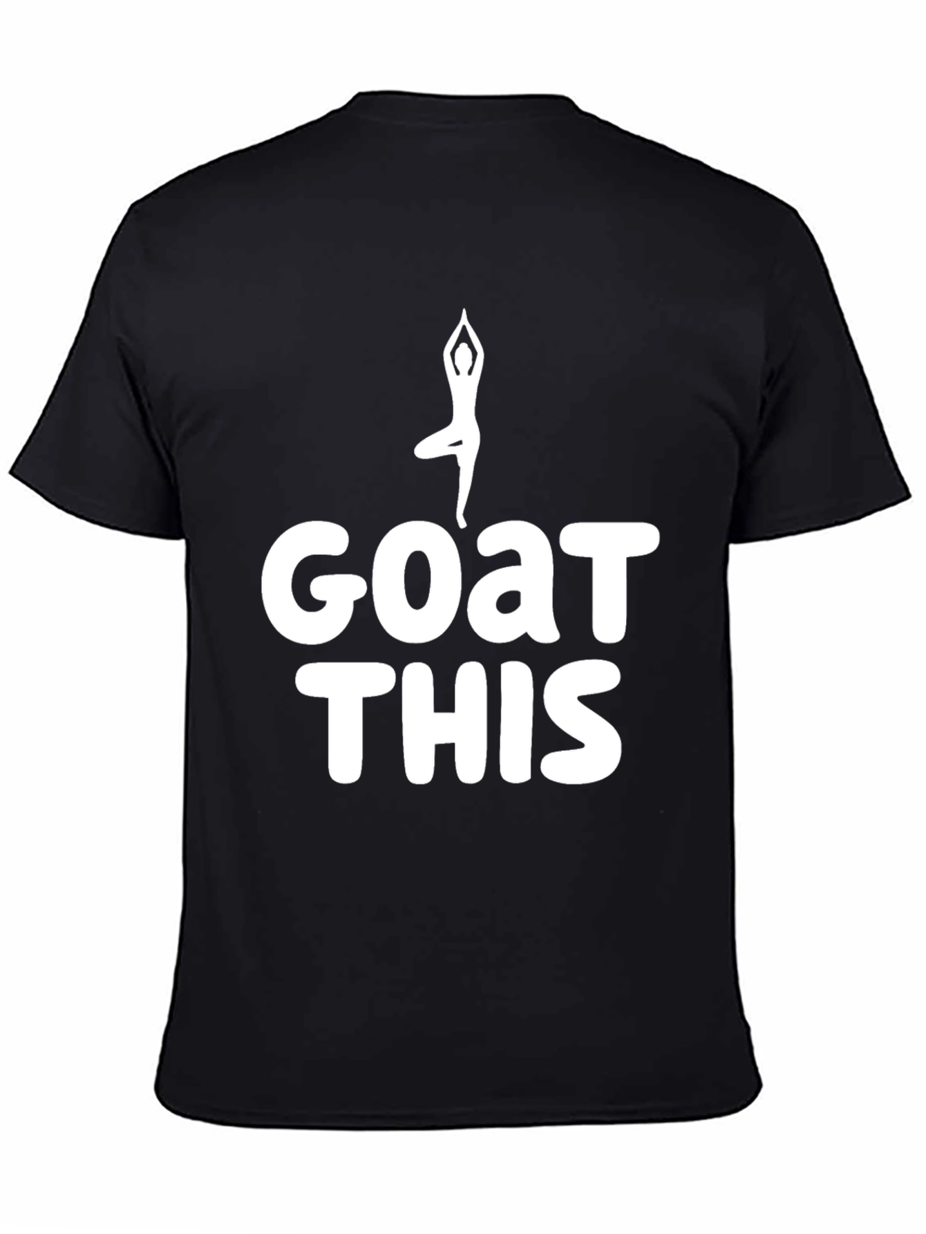 Black Goat Yoga Funny Black T-Shirt view 4