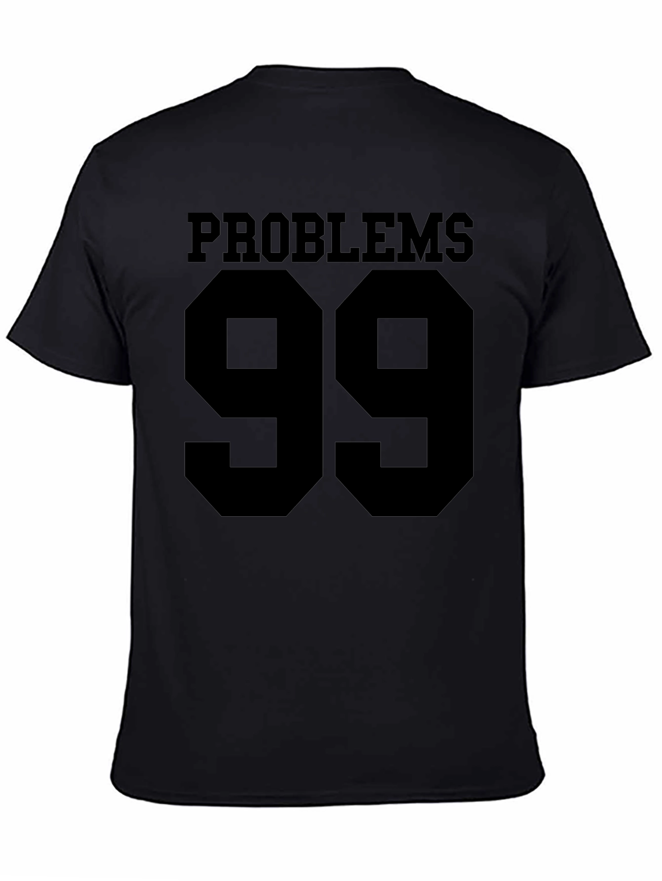 Black Problems 99 Graphic T-Shirt - Black Crew Neck Tee view 4