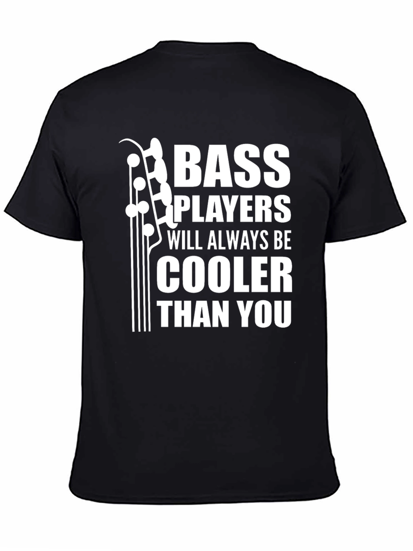 Black Bass Players Cooler Than You Black Graphic Tee view 4