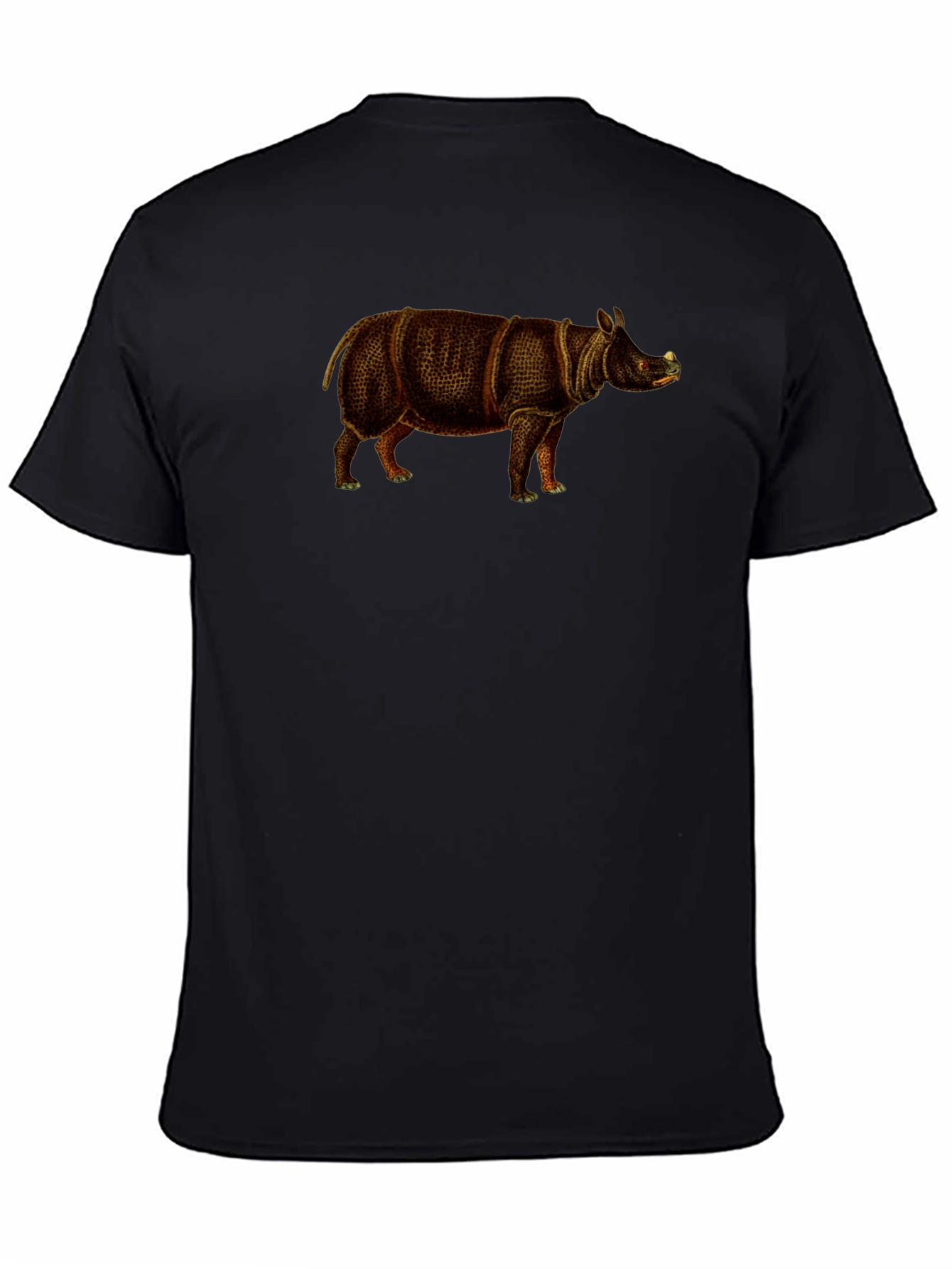 Black Rhino Graphic Tee - Men's Black Short Sleeve Shirt view 4