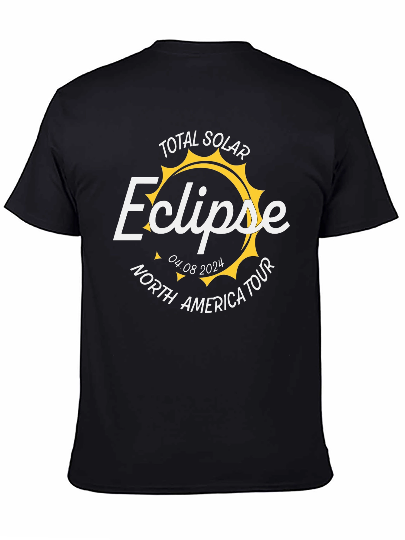 Black Total Solar Eclipse North America Tour Shirt view 4