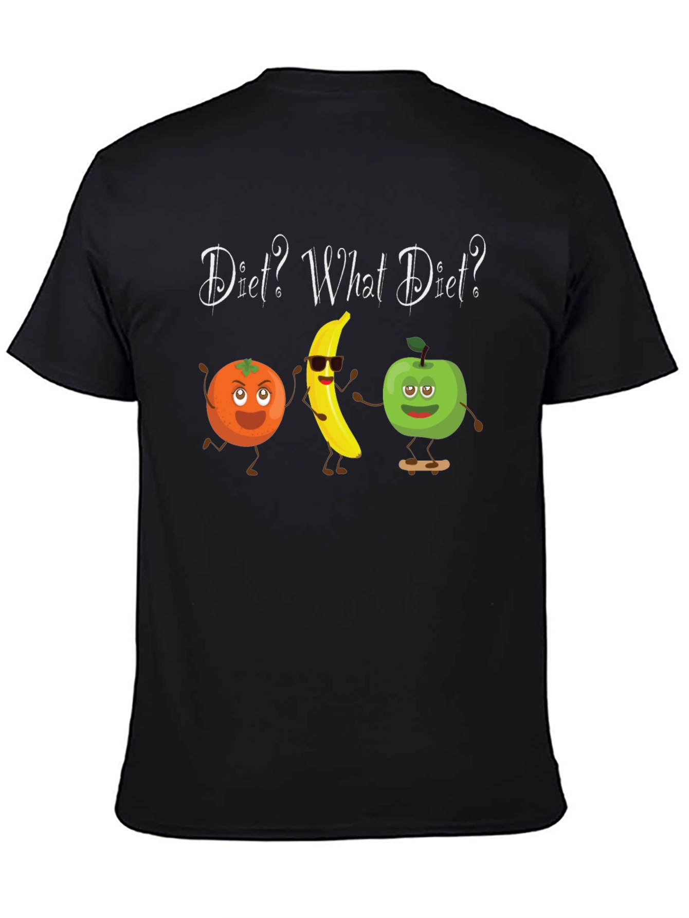 Black Diet? What Diet? Funny Fruit T-Shirt view 4