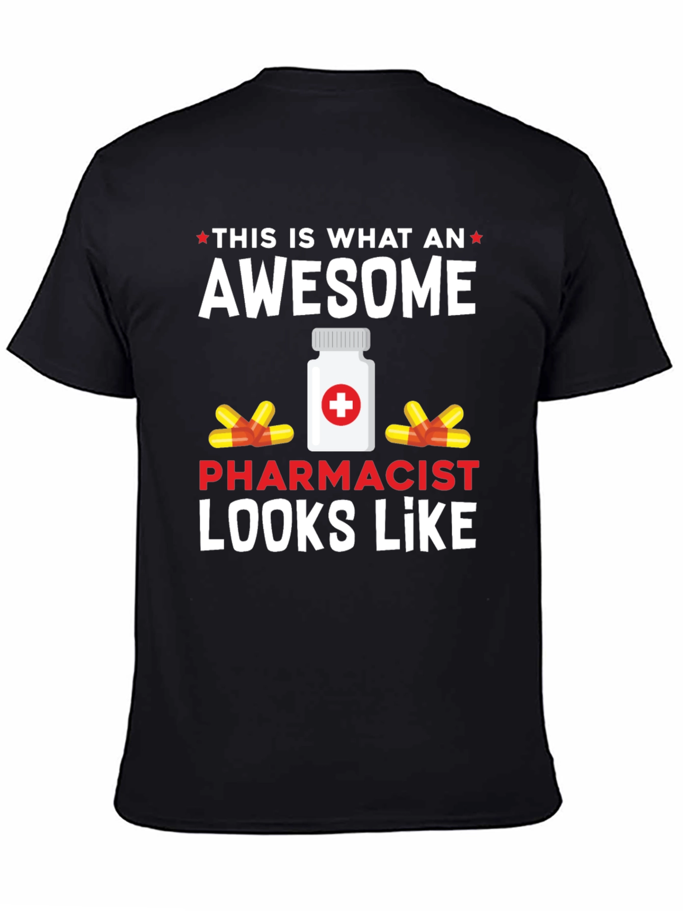 Black Awesome Pharmacist T-Shirt view 4