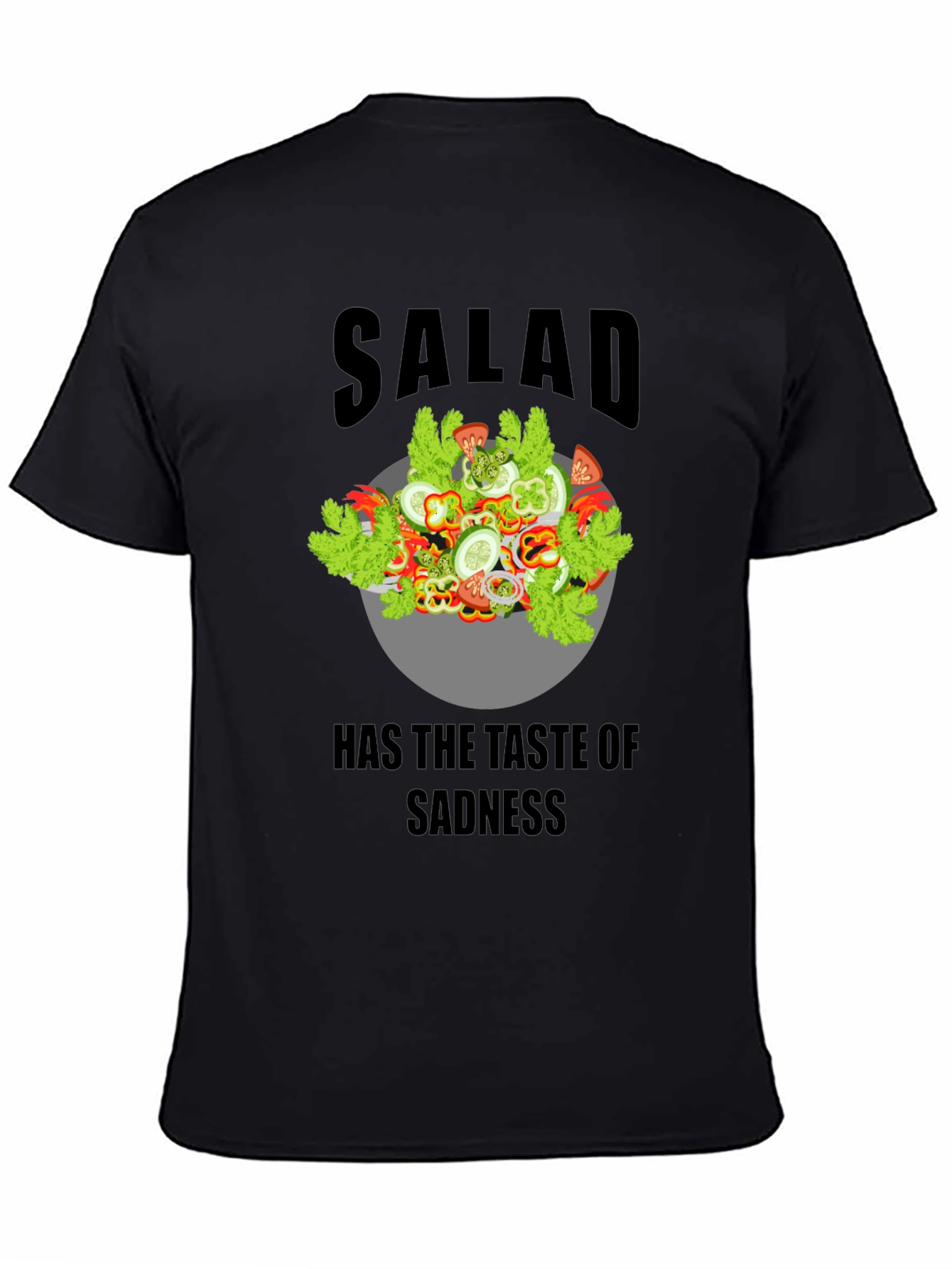 Black Sad Salad Graphic Tee view 4