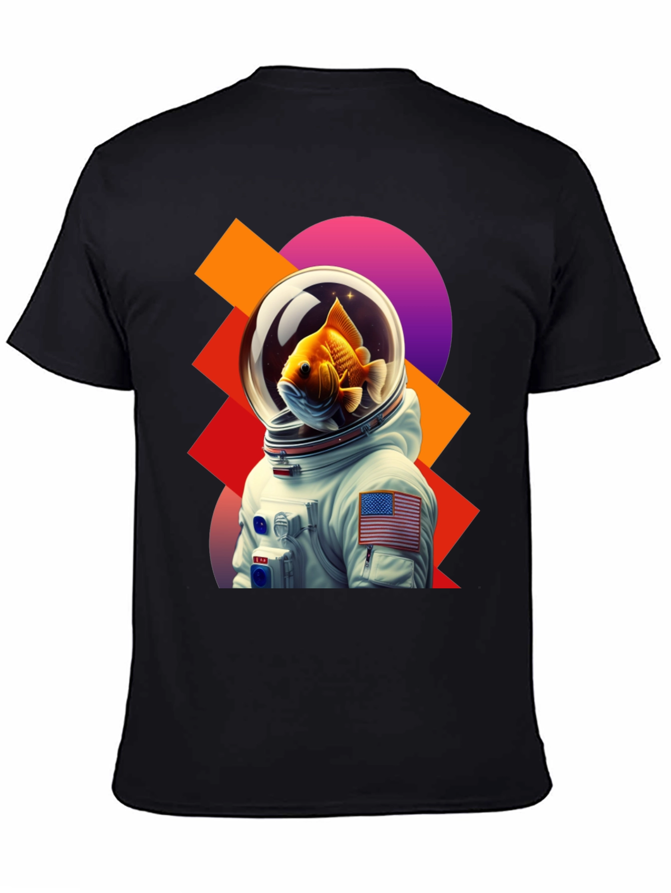Black Astronaut Goldfish Graphic Tee view 4