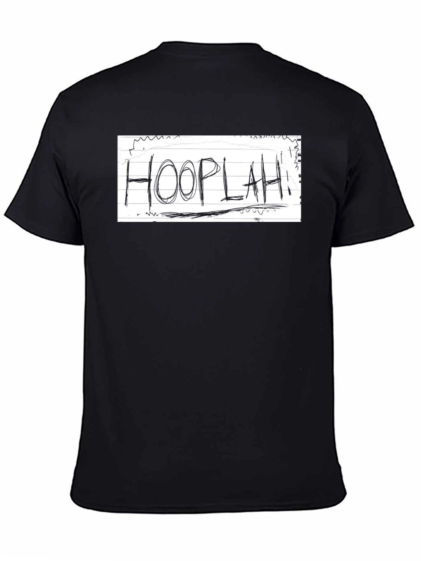 Black Hooplah! Graphic Tee - Unique Design view 4
