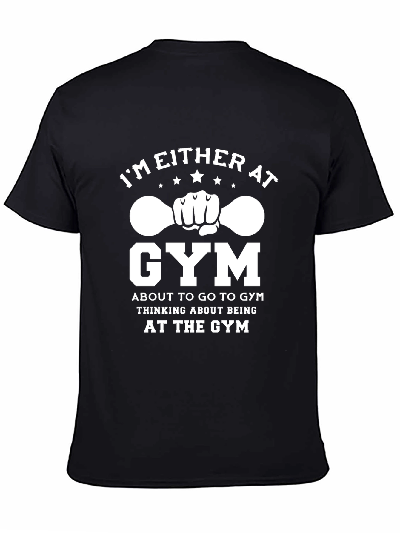 Black Gym Motivation T-Shirt - Funny Workout Tee view 4