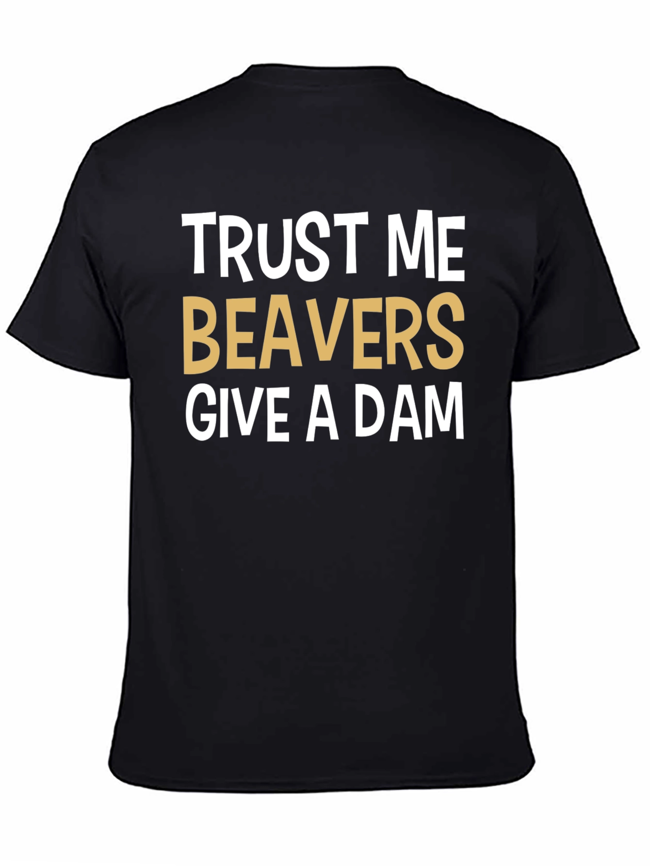 Black Trust Me Beavers Give A Dam Graphic Tee view 4