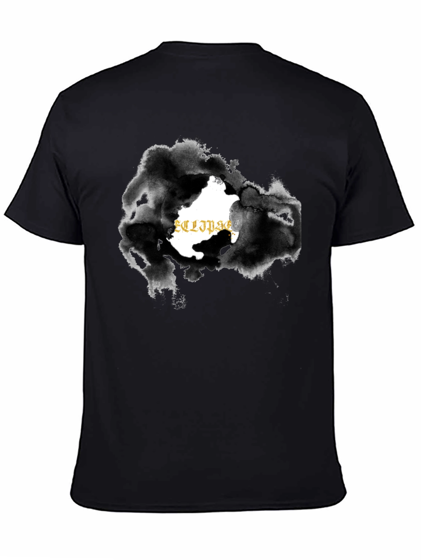 Black Eclipse Graphic Black T-Shirt for Men view 4