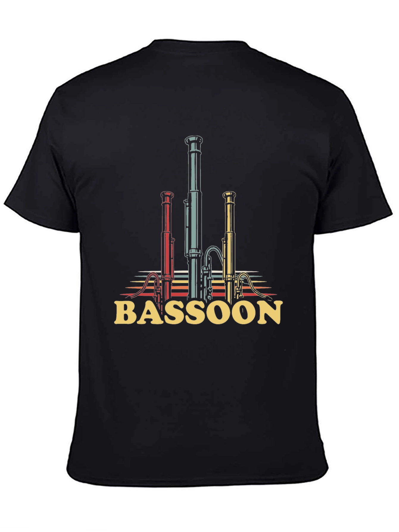 Black Bassoon Graphic Tee - Musician's T-Shirt view 4