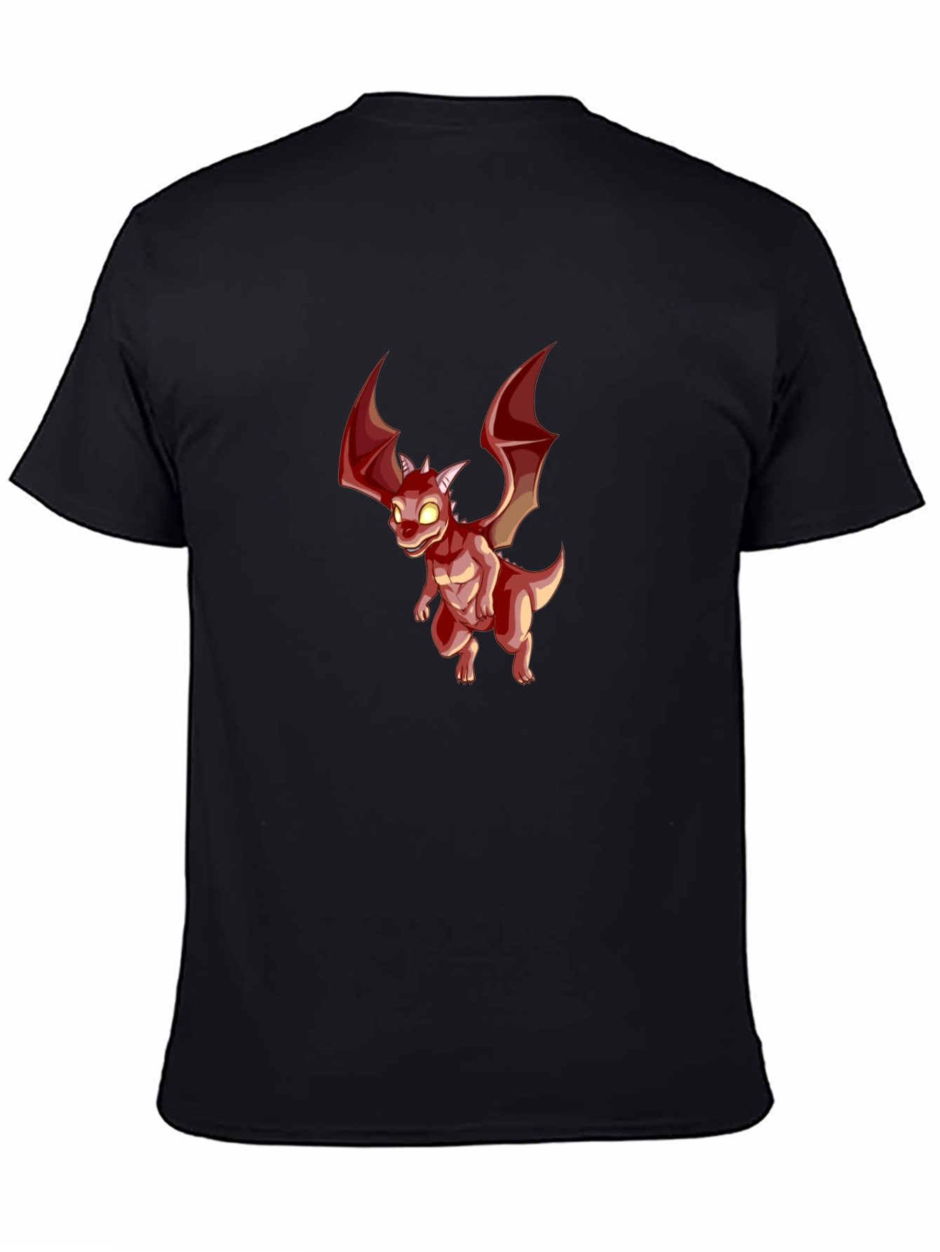 Black Red Dragon Graphic T-Shirt view 4