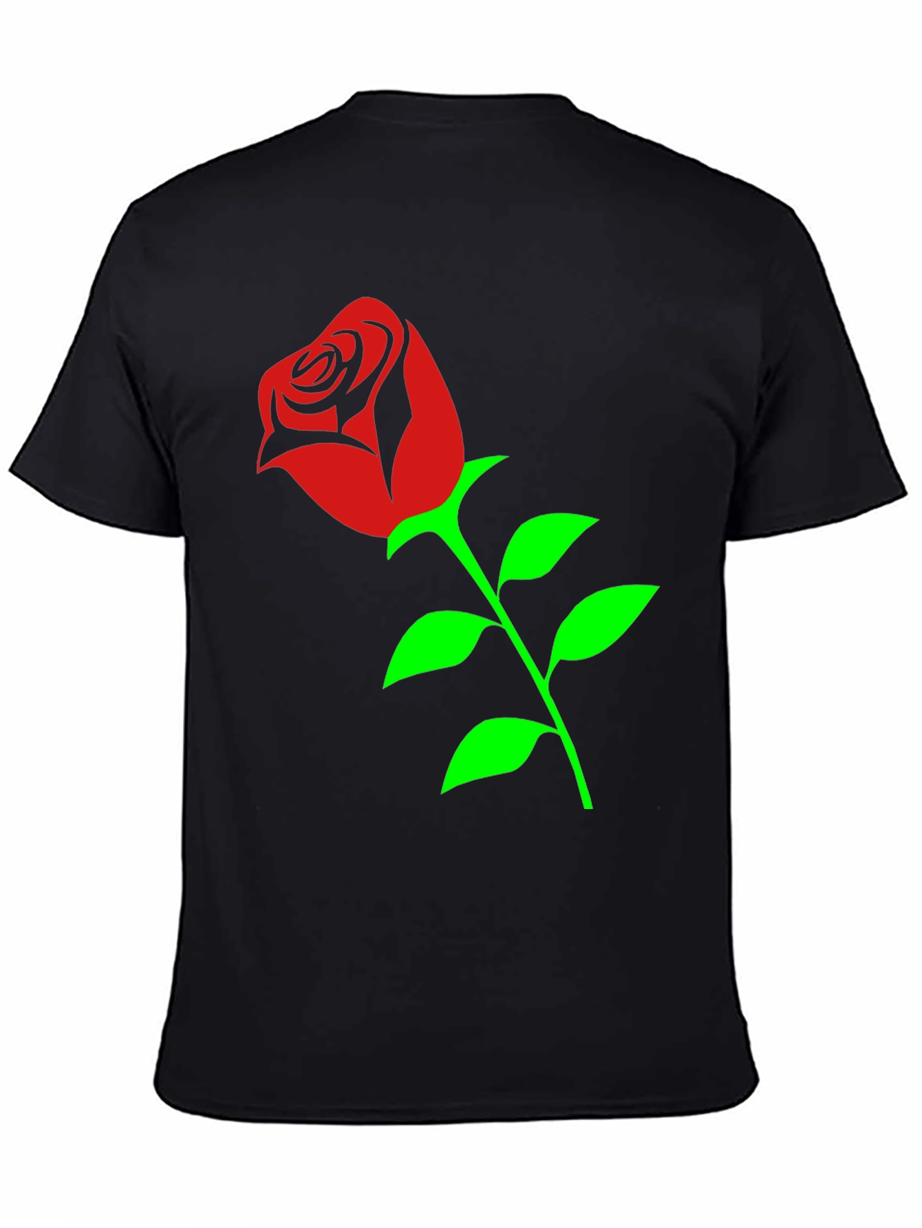 Black Rose Graphic Black T-Shirt view 4
