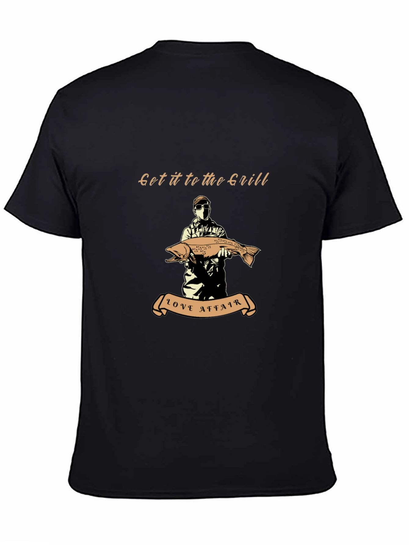 Black Get it to the Grill Fishing T-Shirt view 4