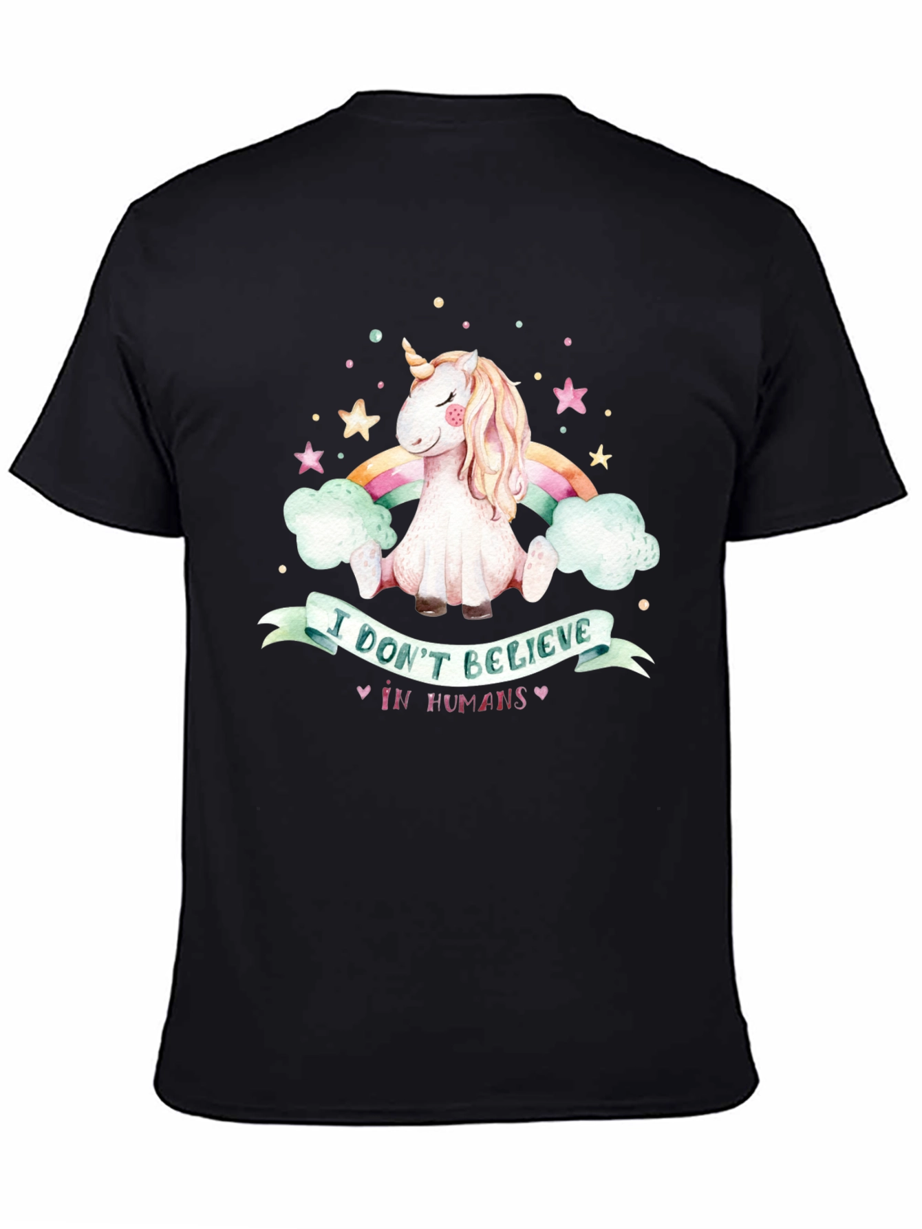 Black Unicorn 'I Don't Believe in Humans' T-Shirt view 4