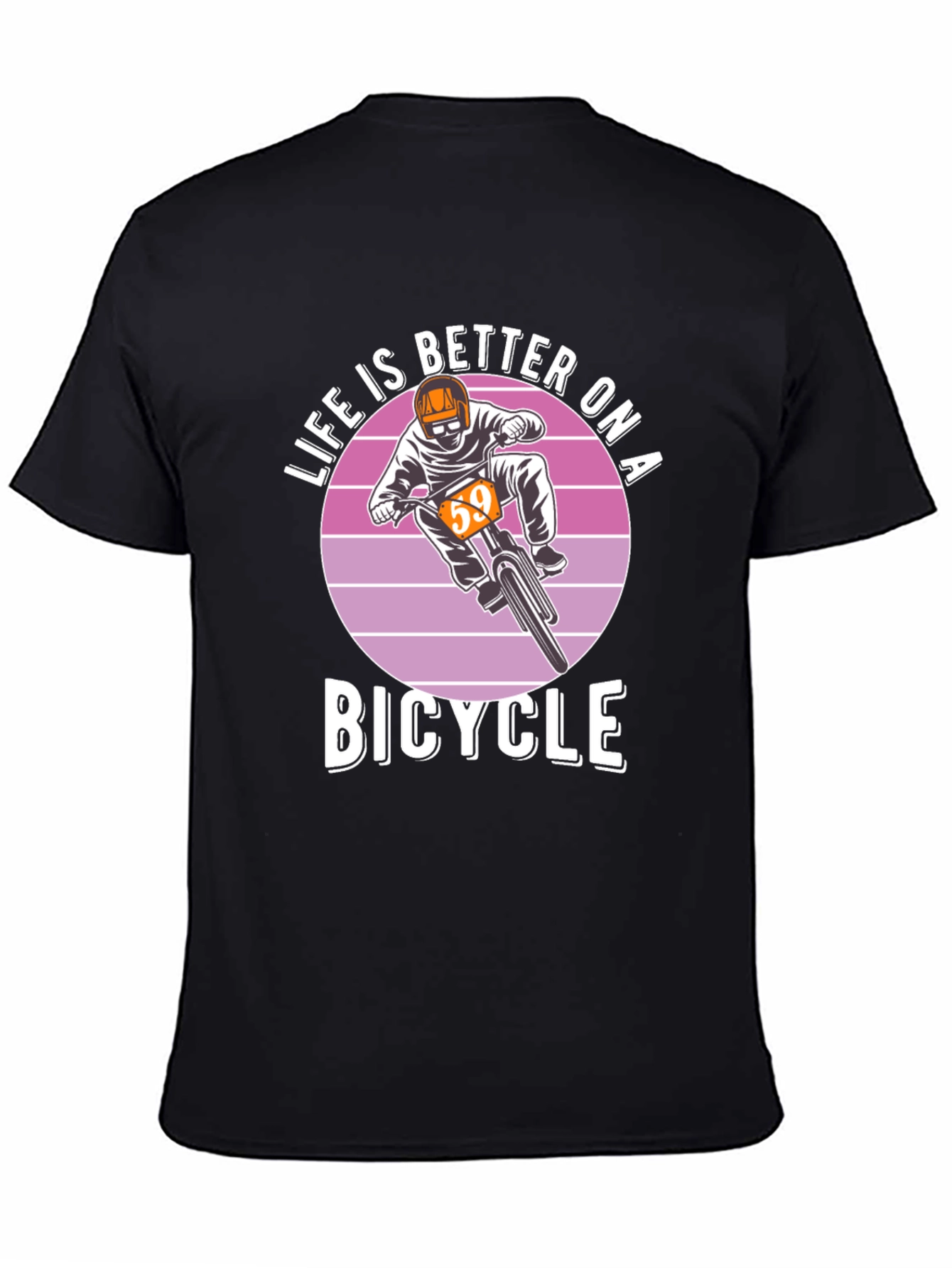 Black Life is Better on a Bicycle T-Shirt view 4